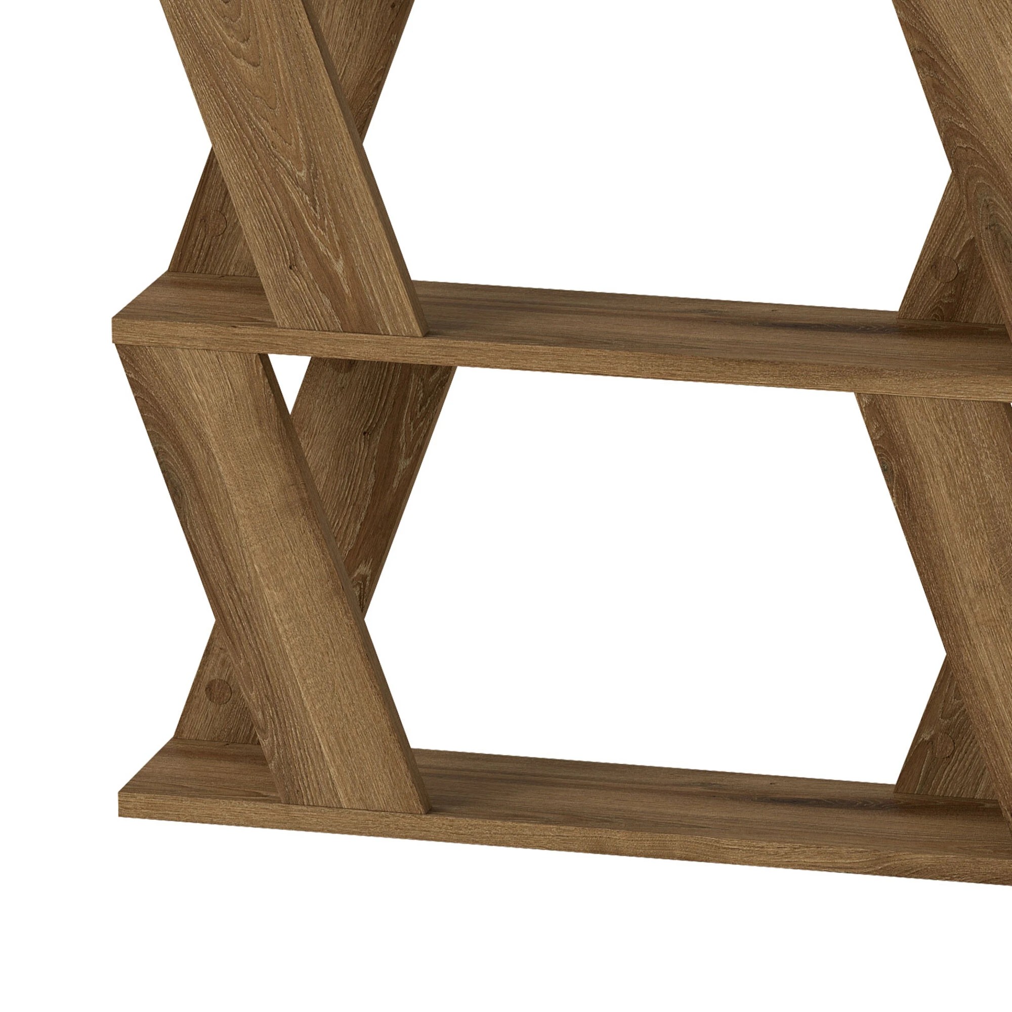 4 Levede Slim Side Table Two-Tier - Brown, 4 of 9