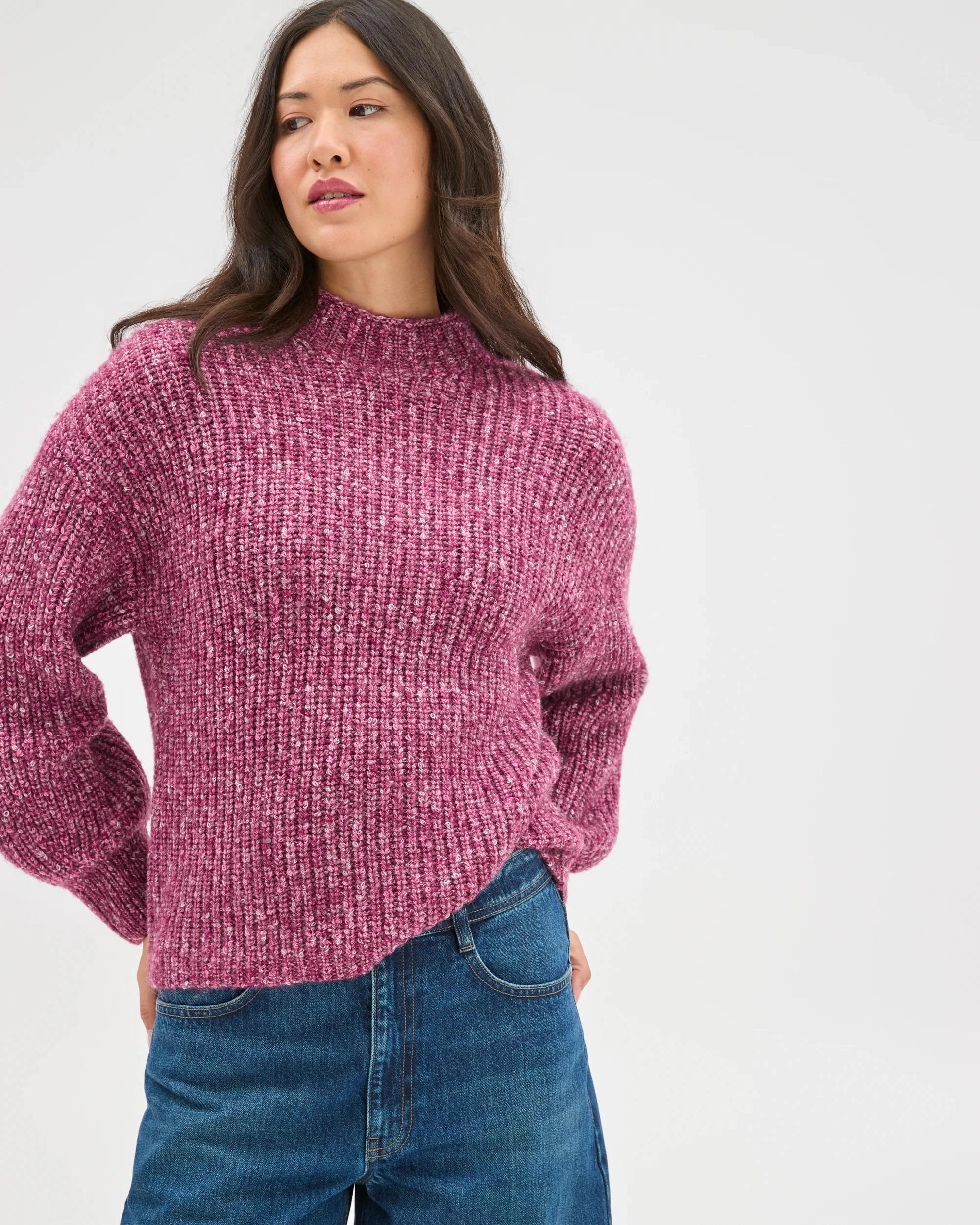 6 Target Woman Twist Yarn High Neck Jumper BOYSENBERRY TWIST, 6 of 6
