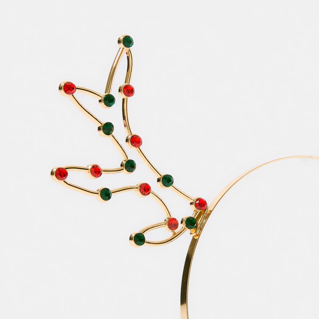 3 Christmas Diamante Reindeer Headband - Gold, 3 of 4