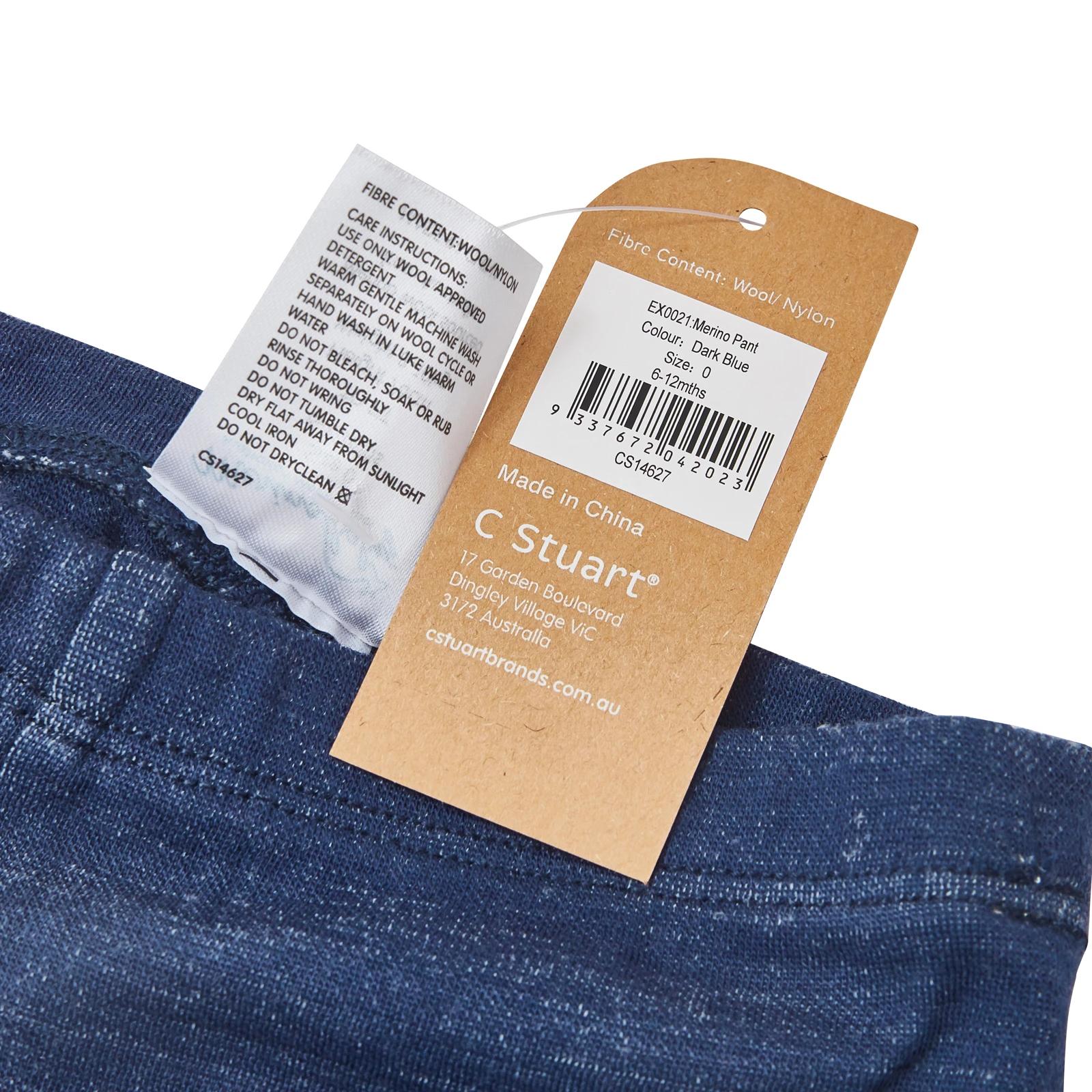 4 Merino Baby Australian Merino Wool Merino Pant- Navy Marle , 4 of 7