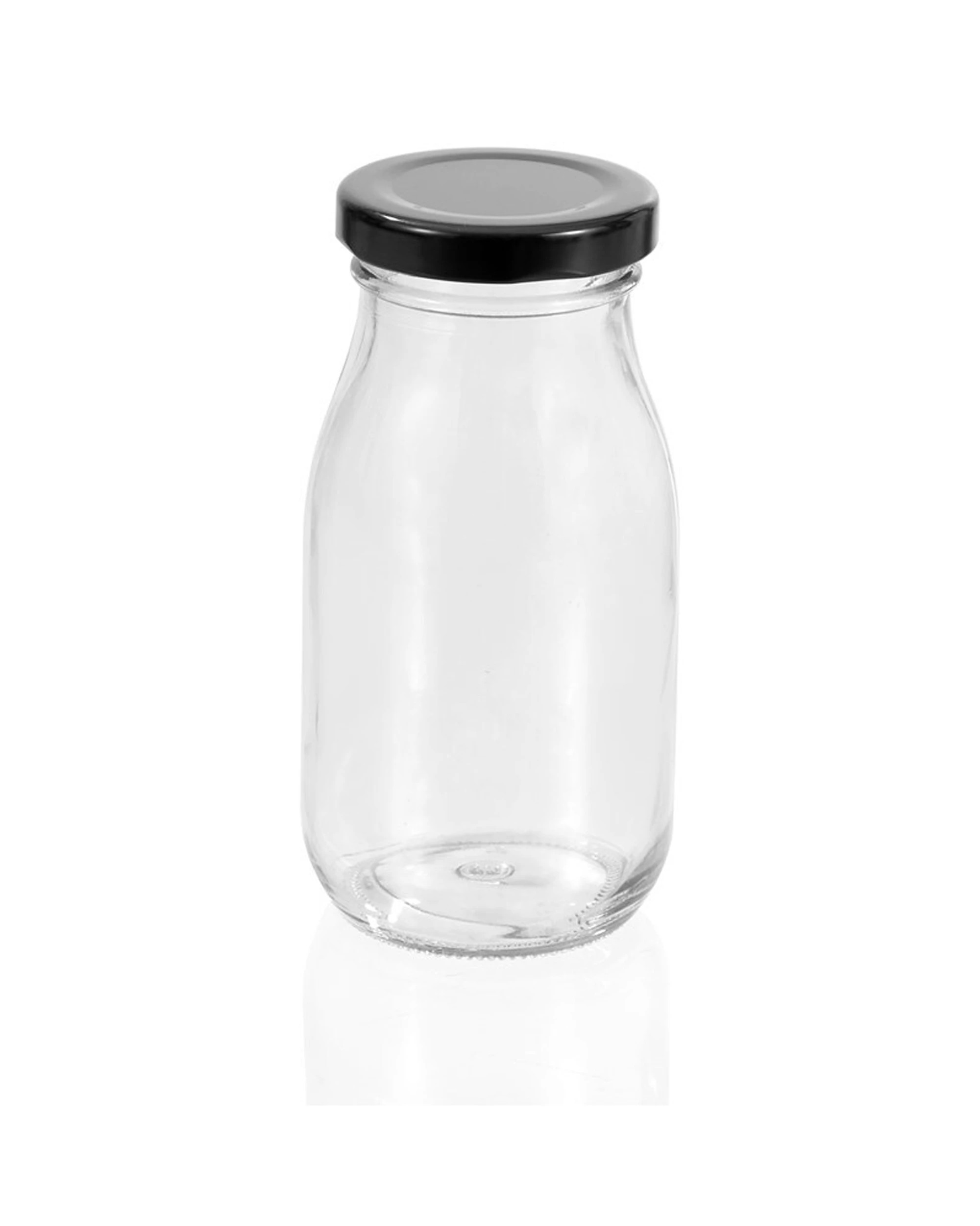 3 Lemon & Lime 200ml Glass Milk Bottle Container Storage W/ Screw Top Lid - Assorted, 3 of 5