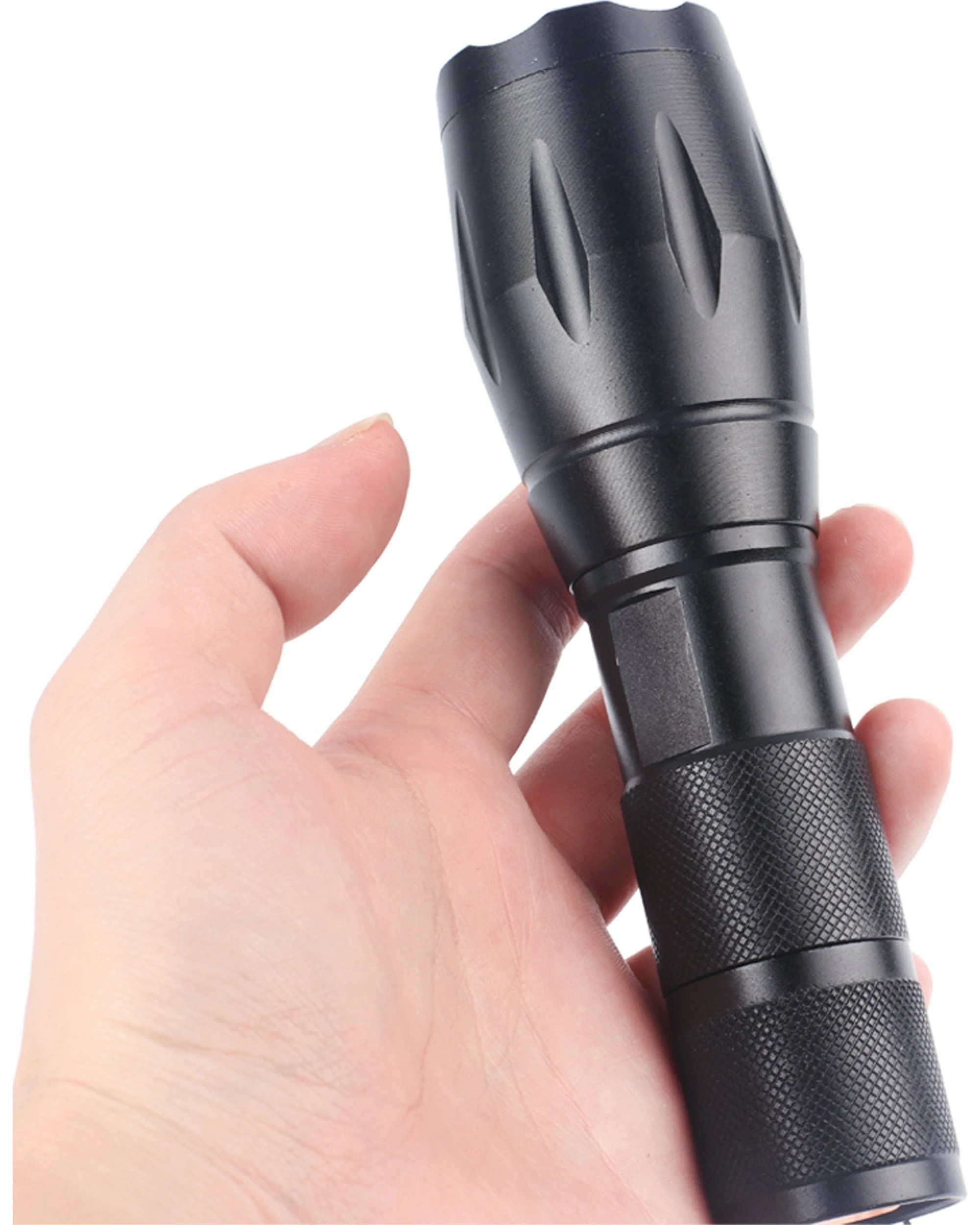 2 Sansai Tactical Grade Ultra Bright Camping Hiking Outdoors Battery LED Torch - Black, 2 of 5