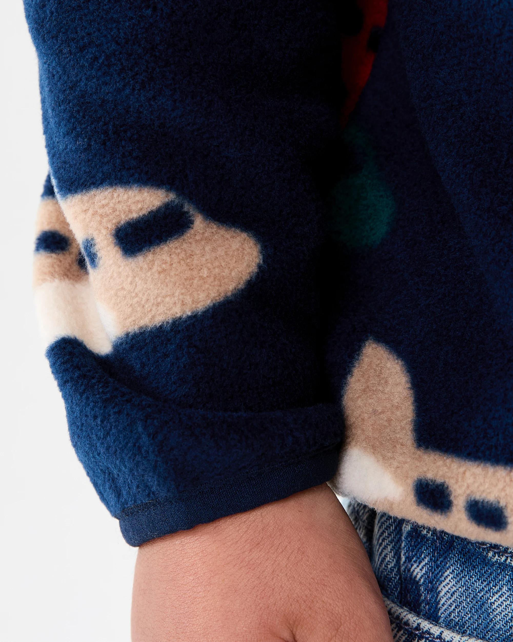 6 Polar Fleece Zip Through Jacket Nvy Plane, 6 of 9