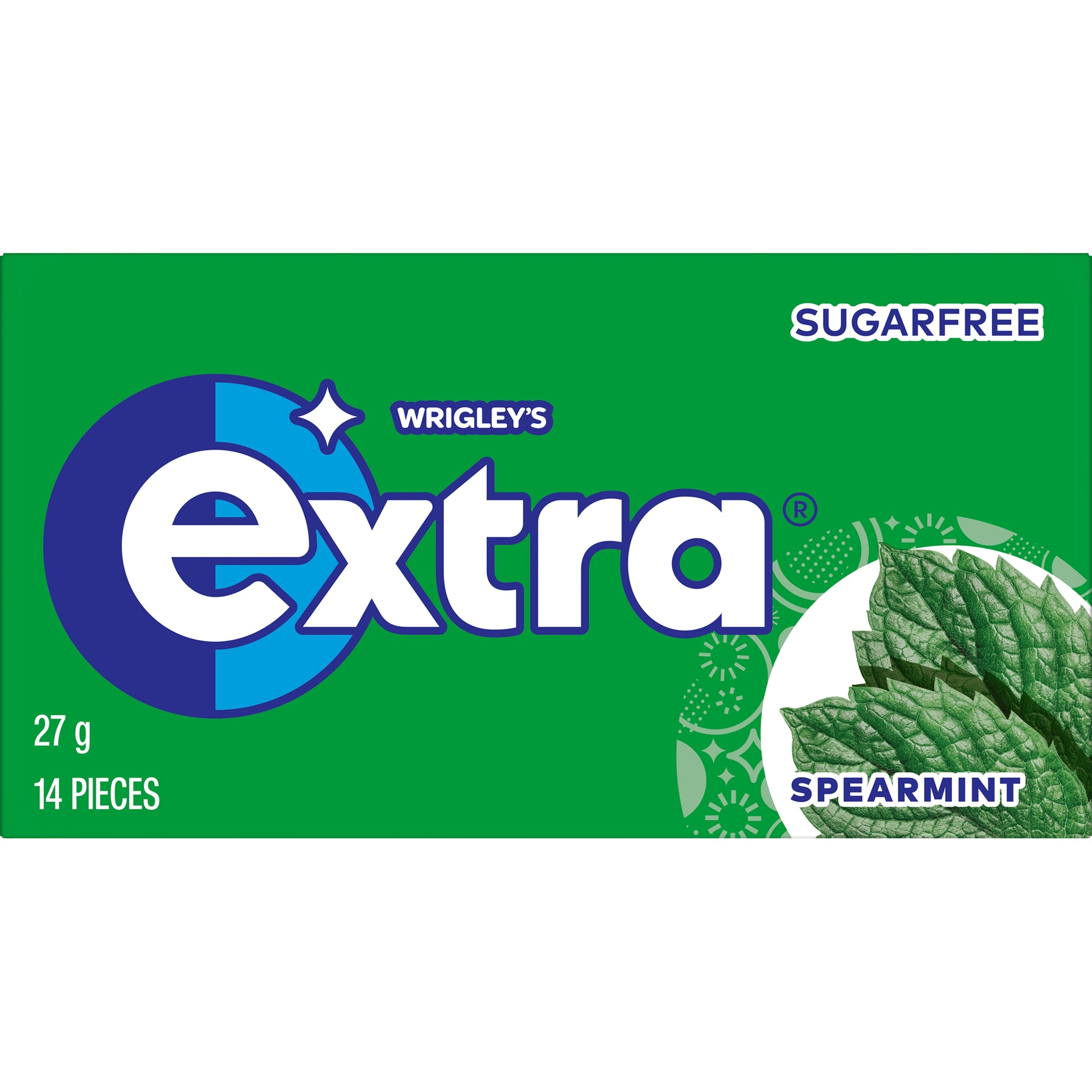1 14 Piece Wrigley's Extra Spearmint Chewing Gum 27g, 1 of 5