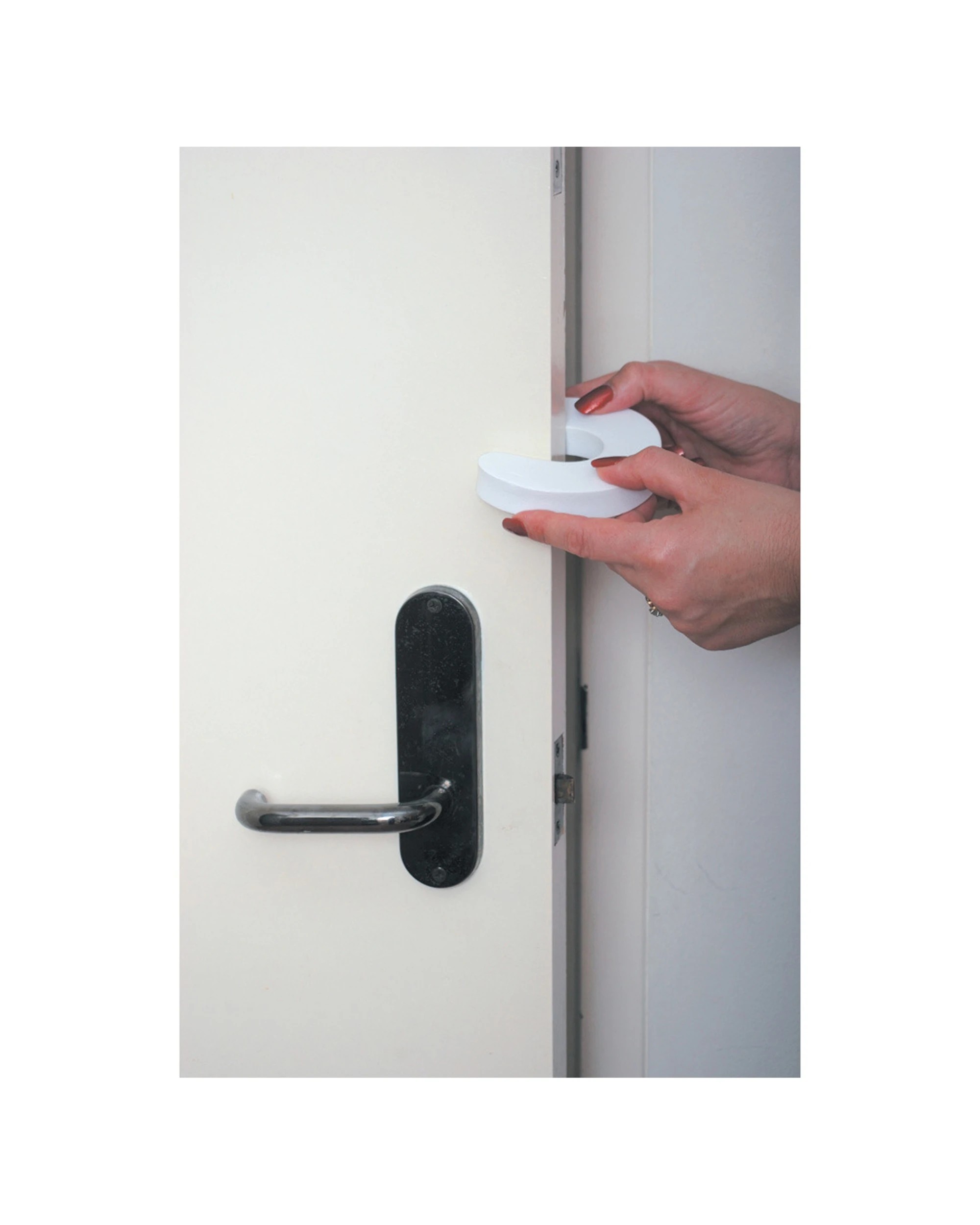 3 Dreambaby 2pk Baby Safety Door Stopper Soft Foam Prevents Finger Injuries - White, 3 of 6