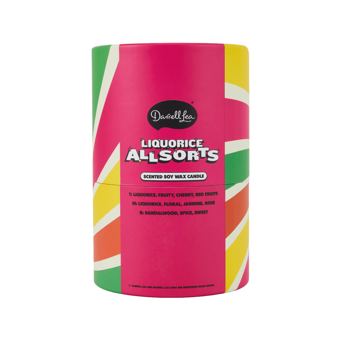 6 Darrell Lea Liquorice All Sorts Scented Soy Wax Candle, 6 of 6