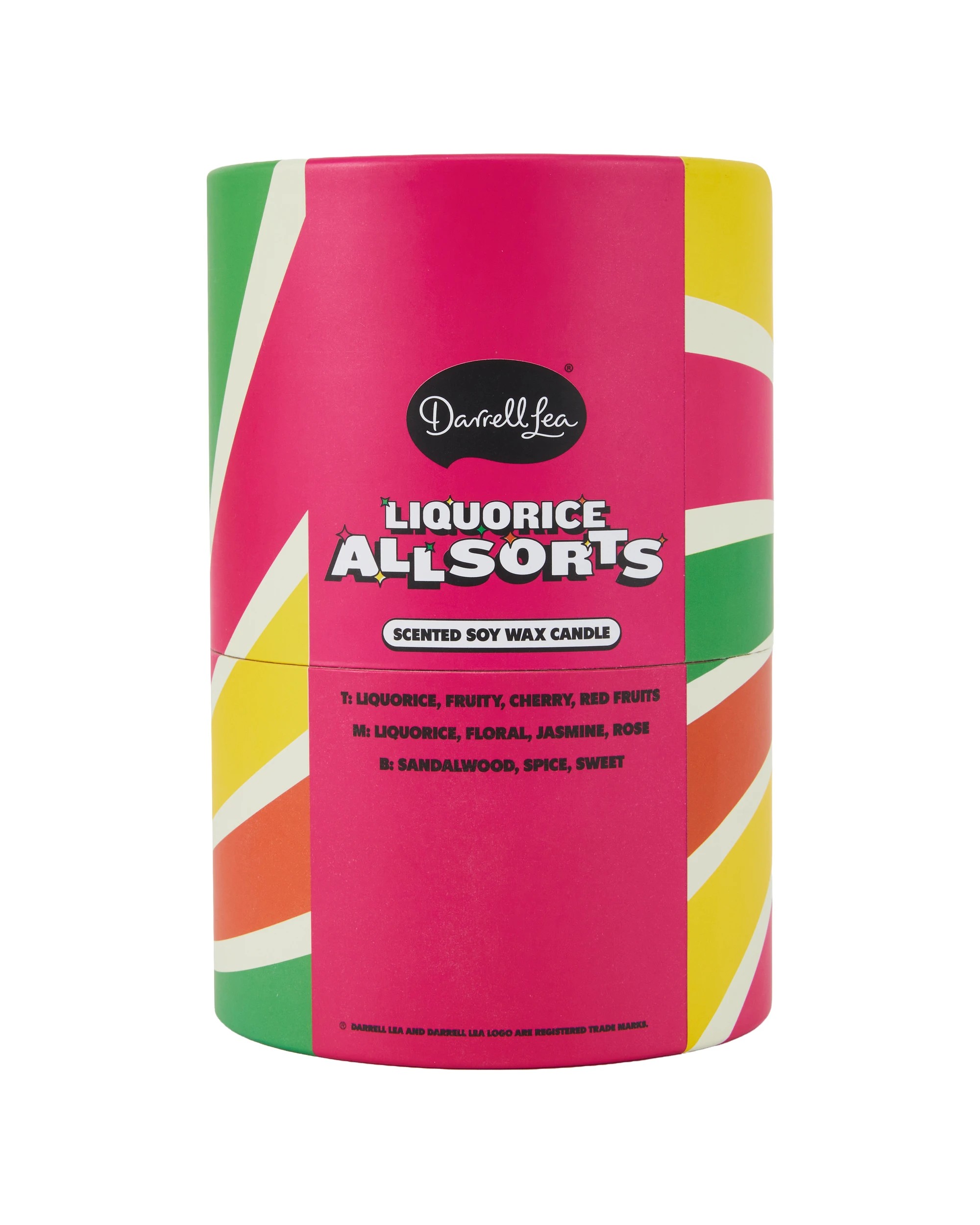 6 Darrell Lea Liquorice All Sorts Scented Soy Wax Candle, 6 of 6