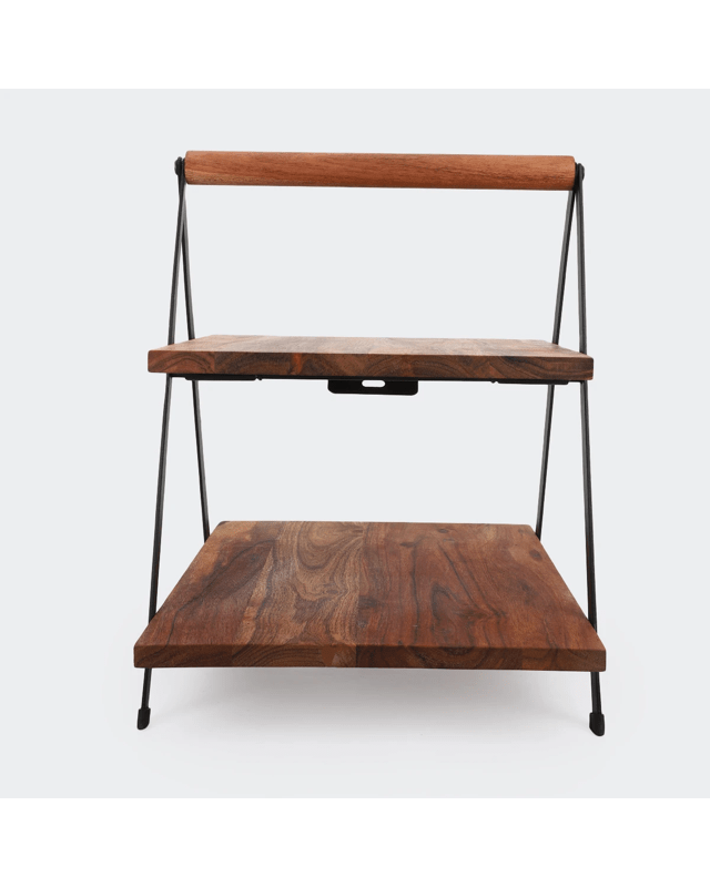 2 Tier Acacia Serving S