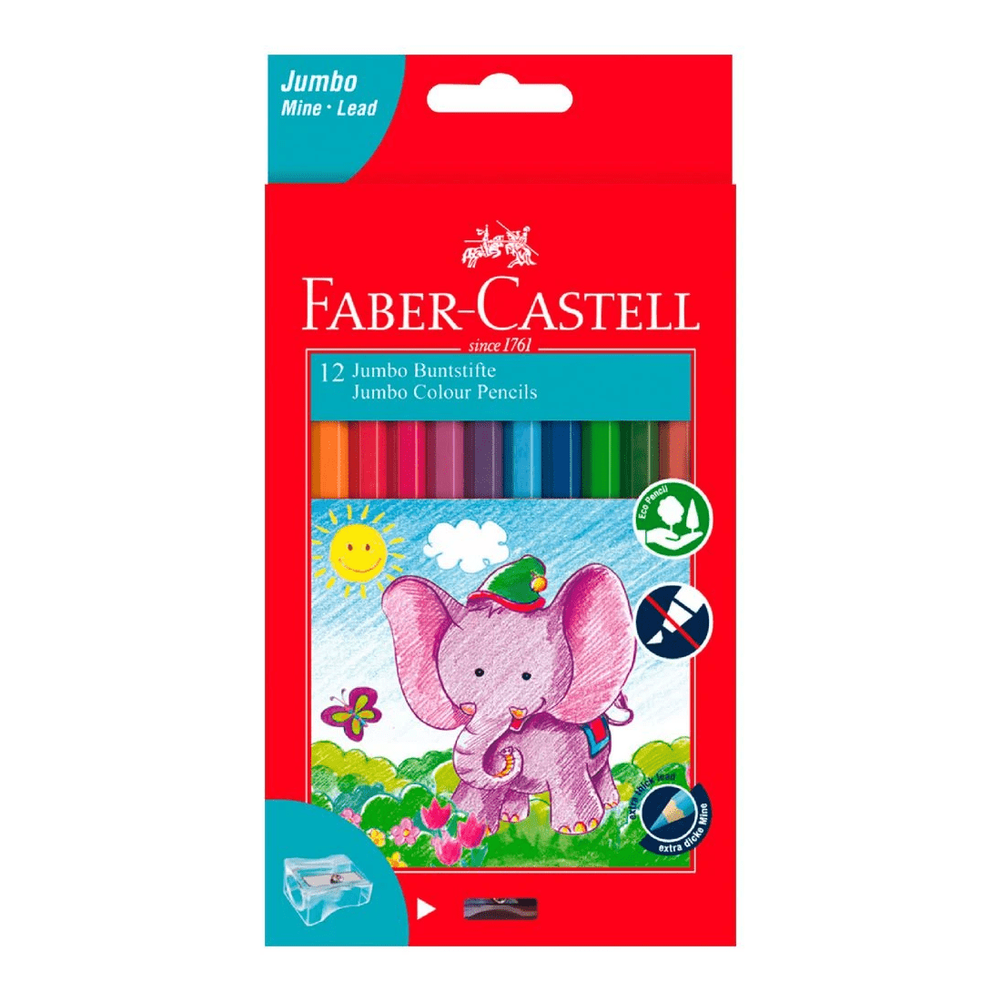 1 Faber-Castell Jumbo Colour Pencils 12 Pack, 1 of 4