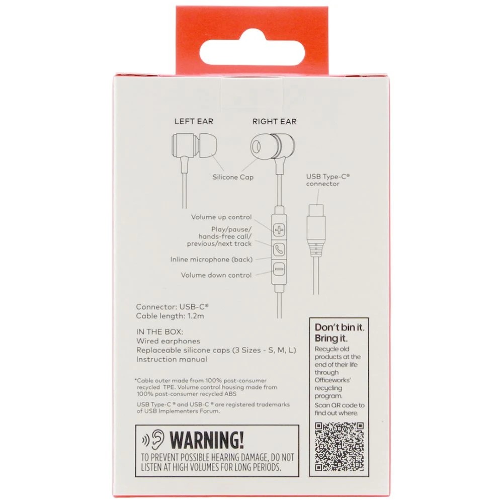 5 Qudo USB-C Earphones White, 5 of 5