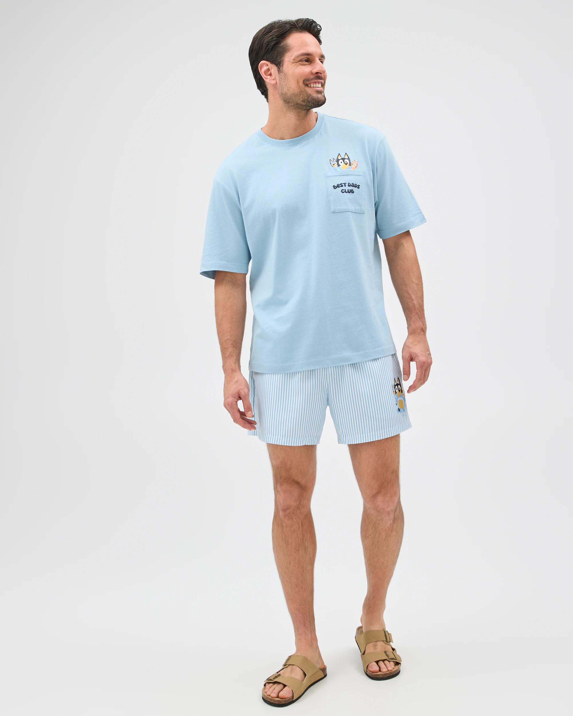 3 Bluey Australian Cotton Best Dad T-Shirt MID BLUE, 3 of 7