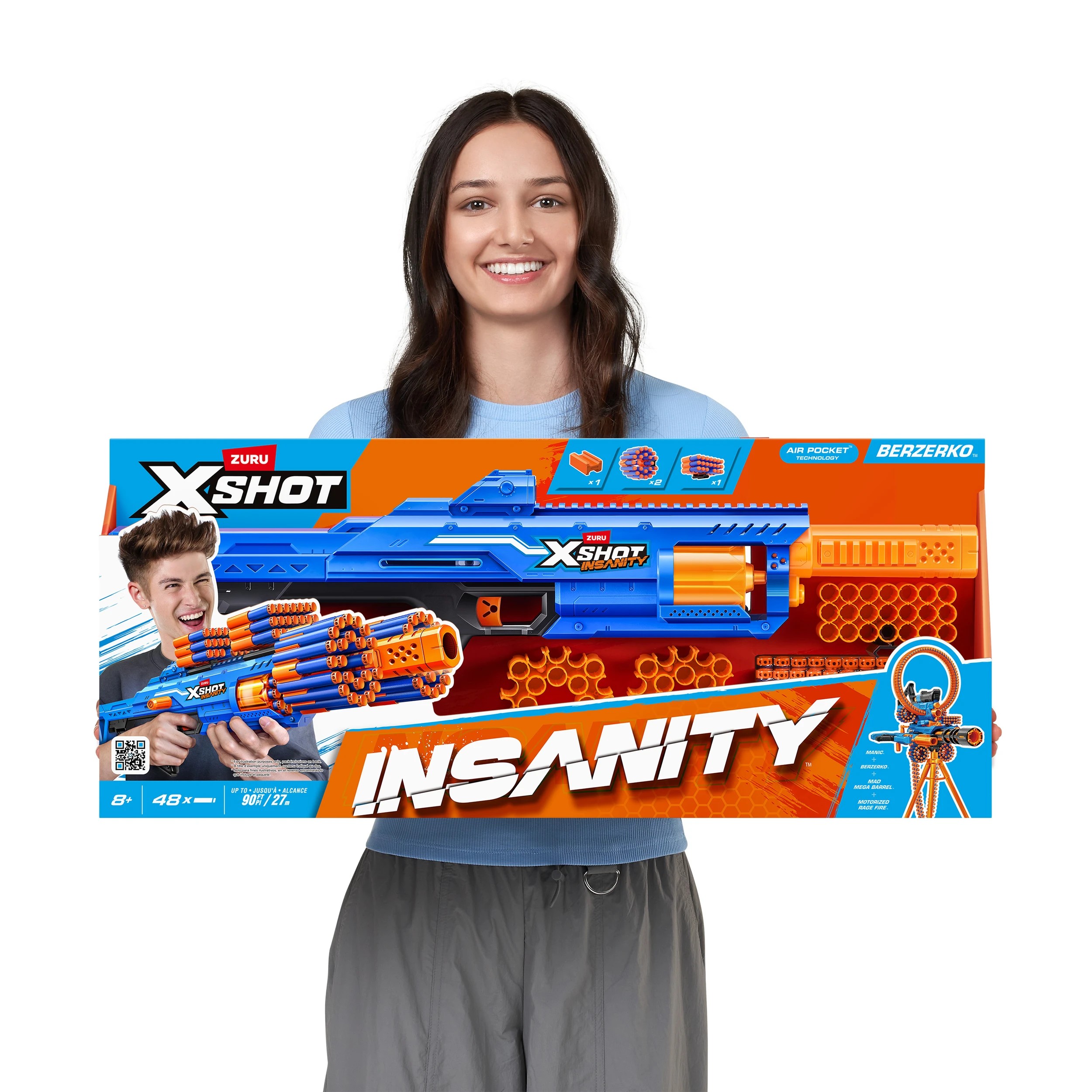 6 Zuru X-Shot Insanity Berzerko Blaster 48 Darts, 6 of 8