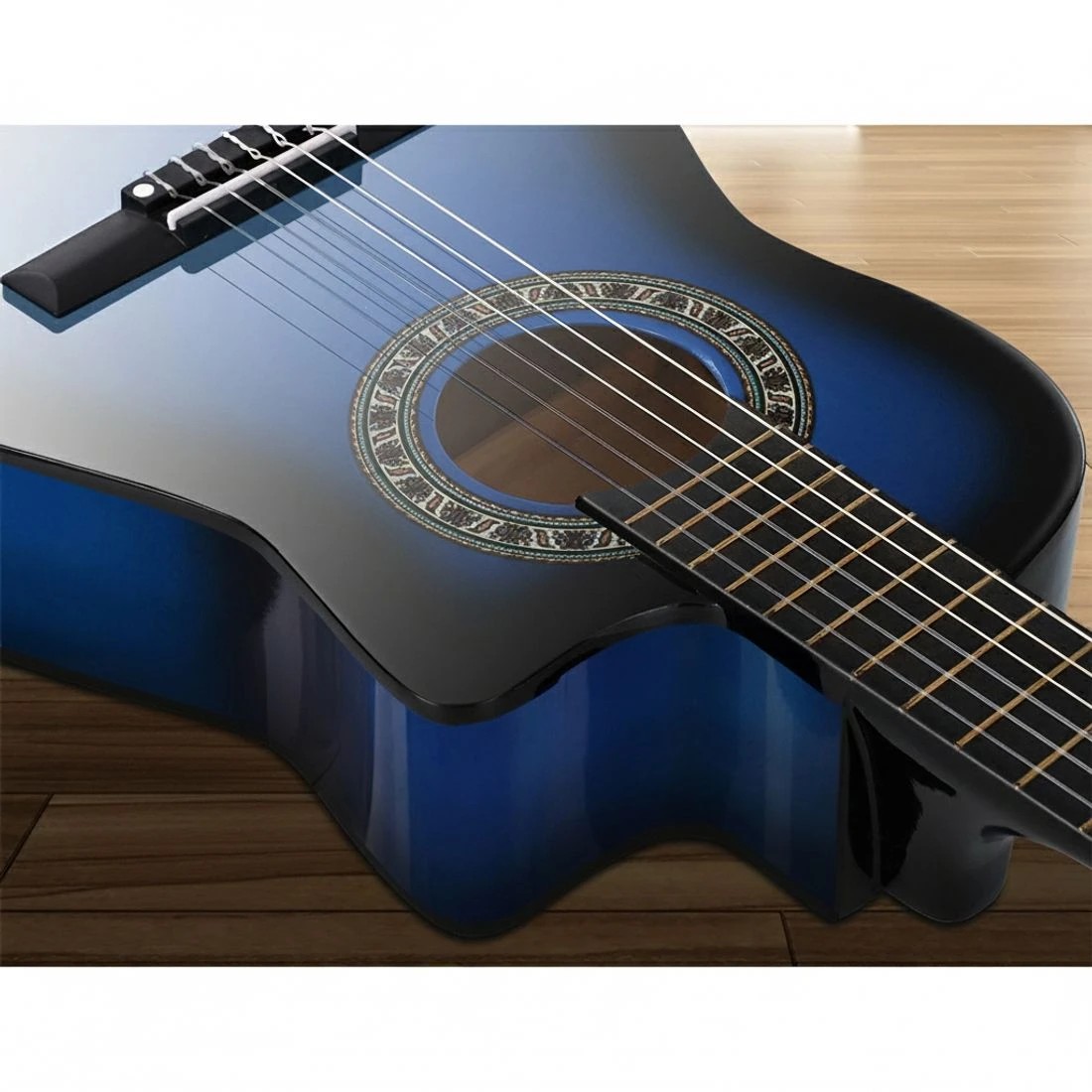 6 Alpha 34 Inch Classical Guitar Wooden Body Nylon String w/ Stand Beignner - Multi, 6 of 7