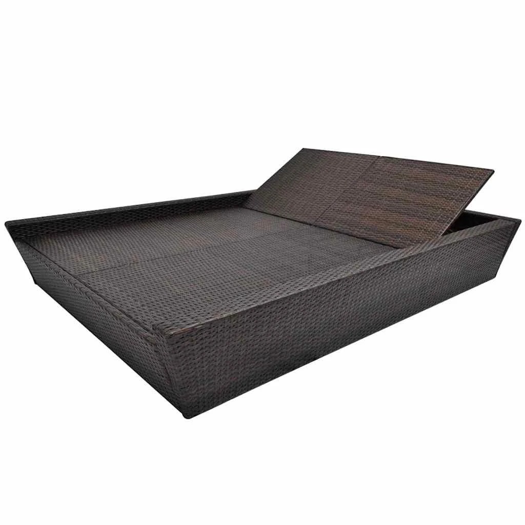 5 vidaXL Sunlounger Height-Adjustable - Brown, 5 of 8