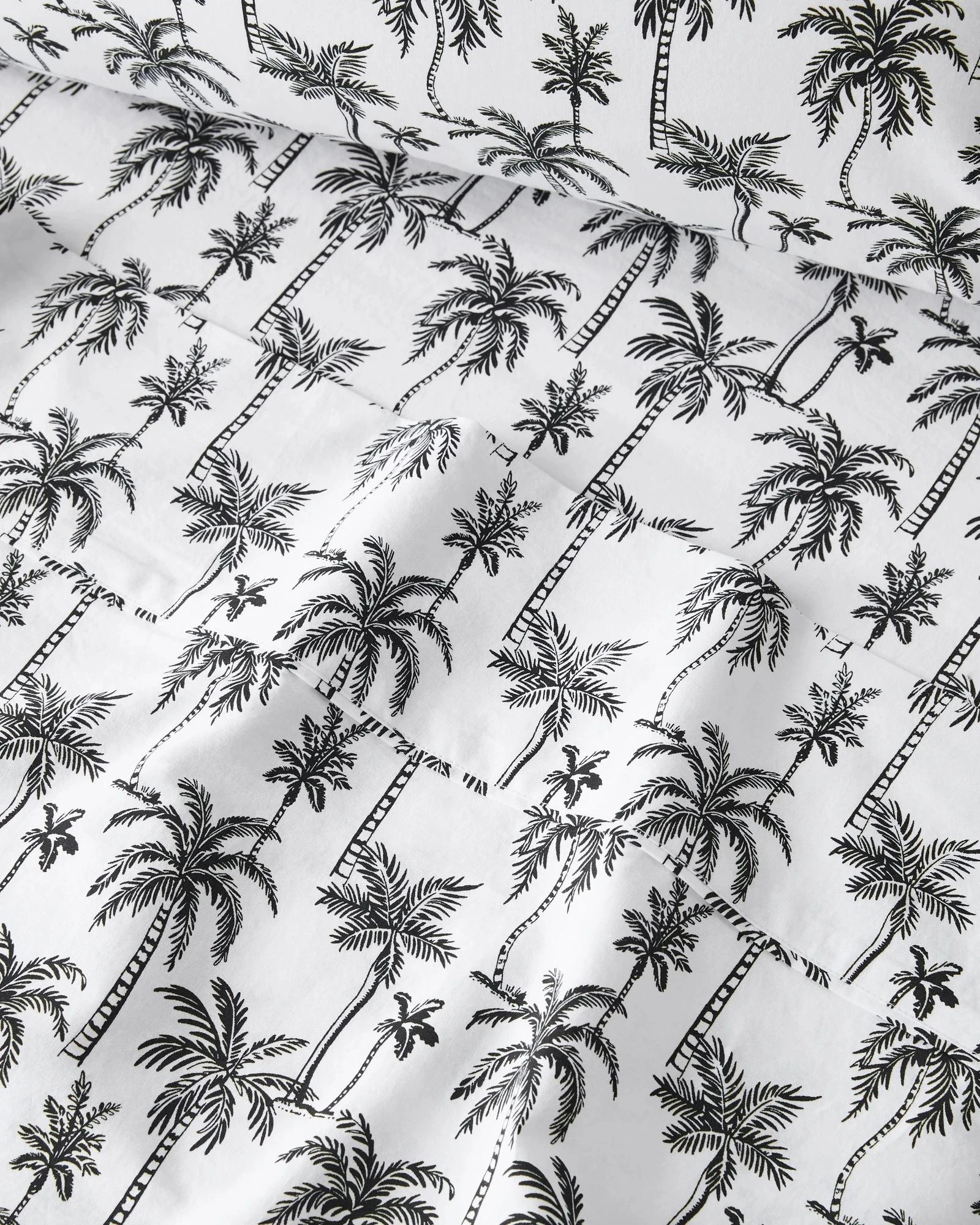 2 Target Haven Australian Cotton Palm Print Sheet Set - Queen Bed - White, 2 of 2