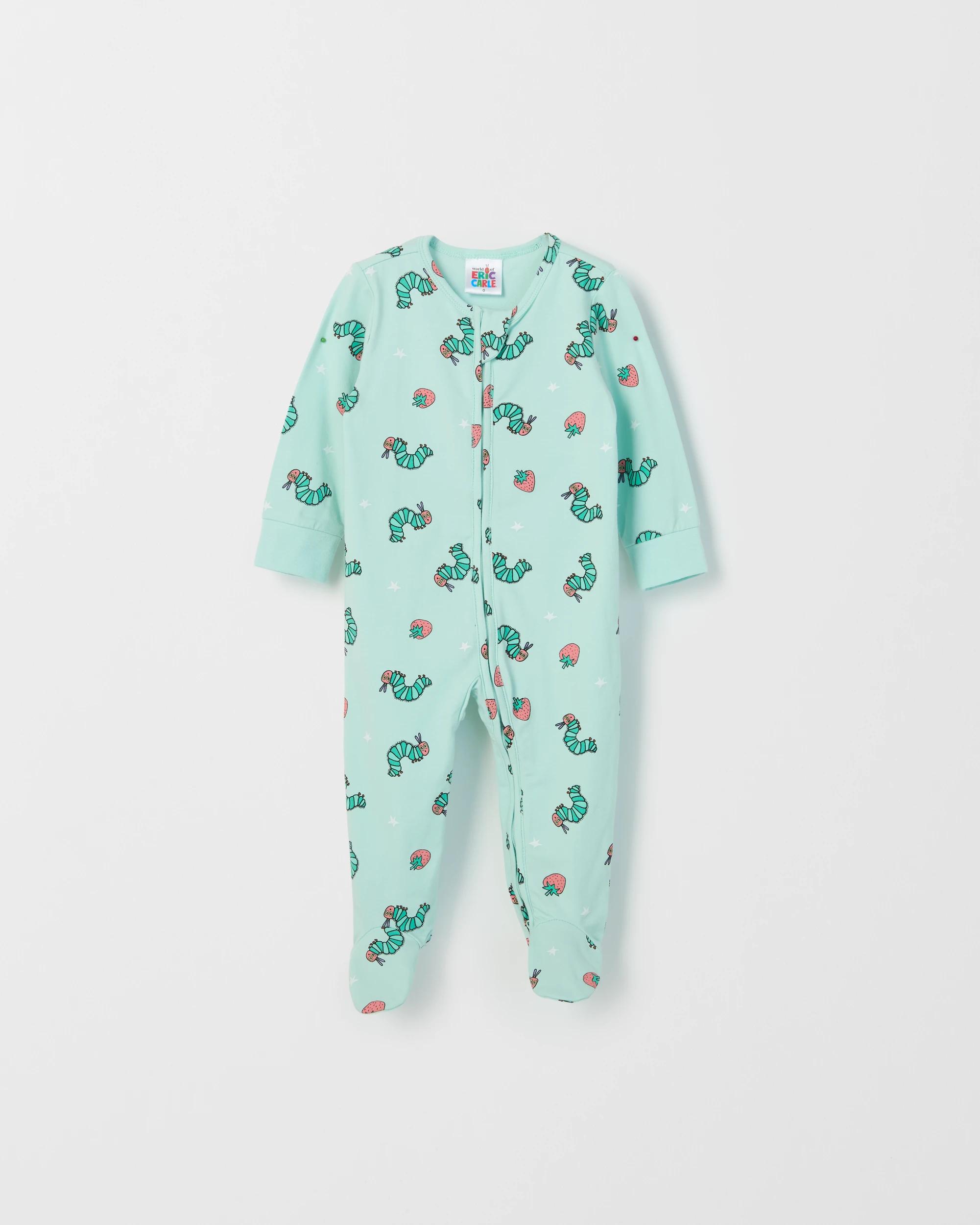 1 The Very Hungry Caterpillar Organic Cotton Baby Zip Coverall THE VERY HUNGRY CATERPILLAR, 1 of 2