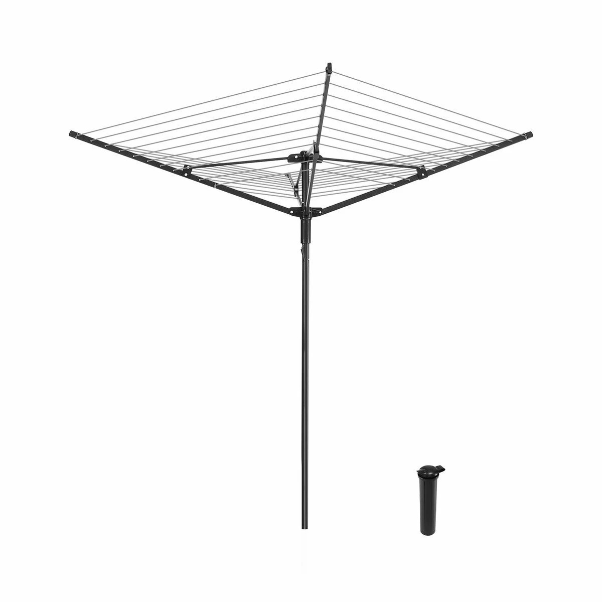 5 Ausway 10 Line Clothesline 4 Arm Clothes Airer Drying Rack Rotary Line, 5 of 5