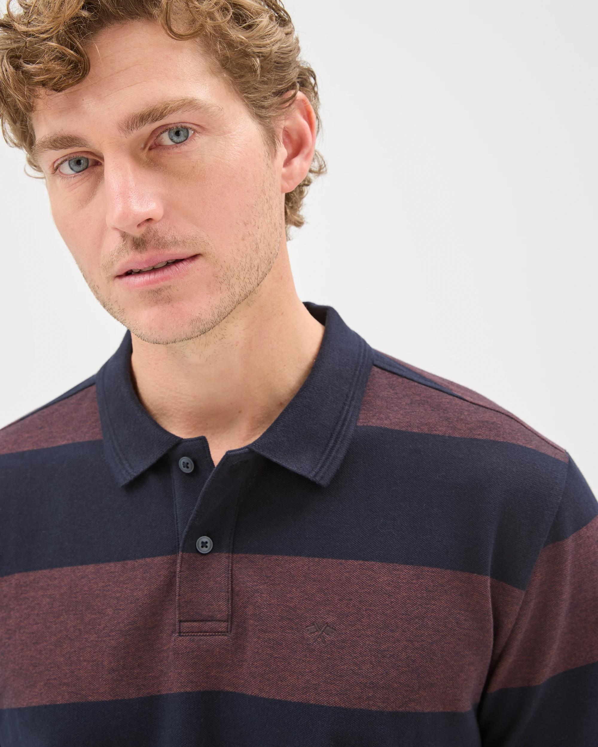 4 Target Australian Cotton Stripe Polo Top BROWN STONE, 4 of 9