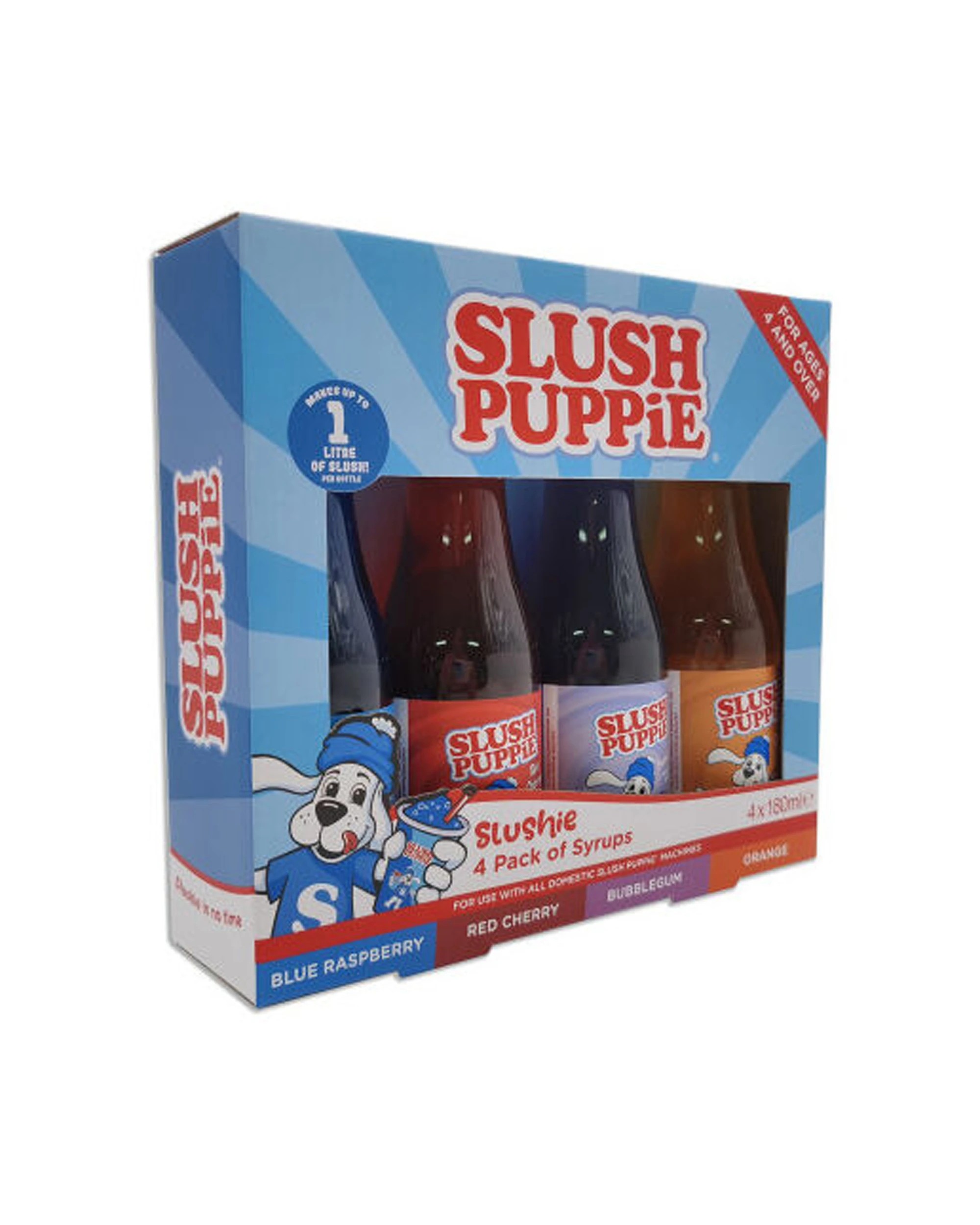 1 Fizz Creations Slush Puppie Flavoured Slushie Syrups 4 Pack 180ml Mixed Flavours - Multi, 1 of 2