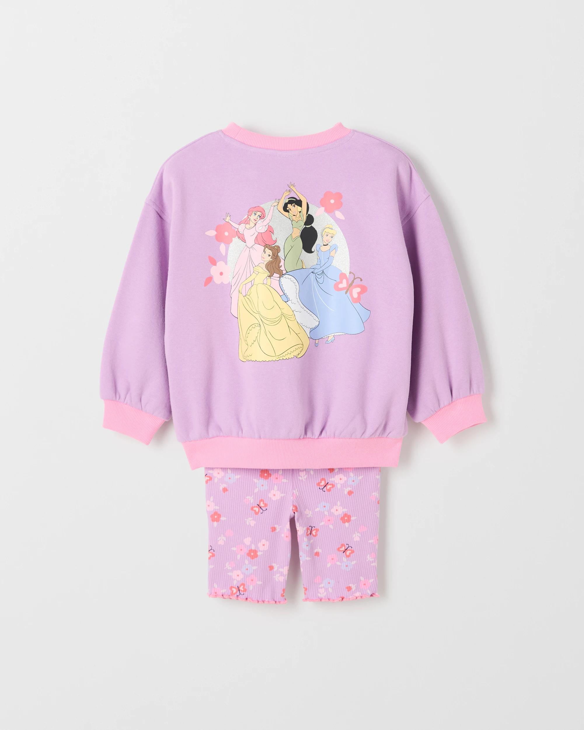 3 Disney Princess Australian Cotton Blend Jumper and Bike Shorts Set PRINCESS, 3 of 3