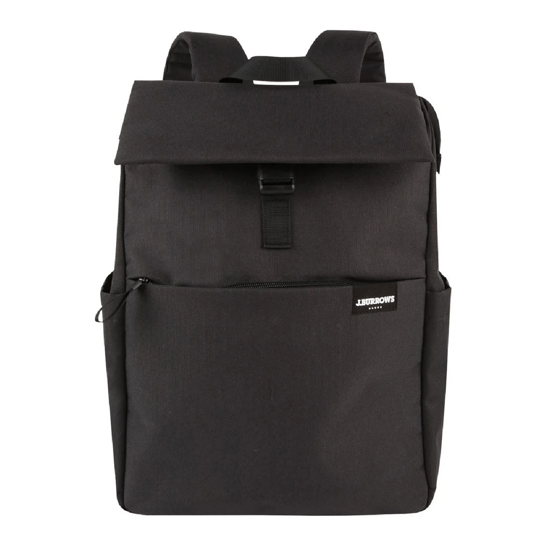 1 J.Burrows 15.6" Laptop Backpack Roll Top Black, 1 of 9