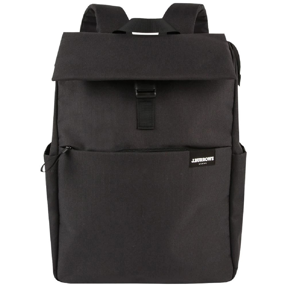 1 J.Burrows 15.6" Laptop Backpack Roll Top Black, 1 of 9