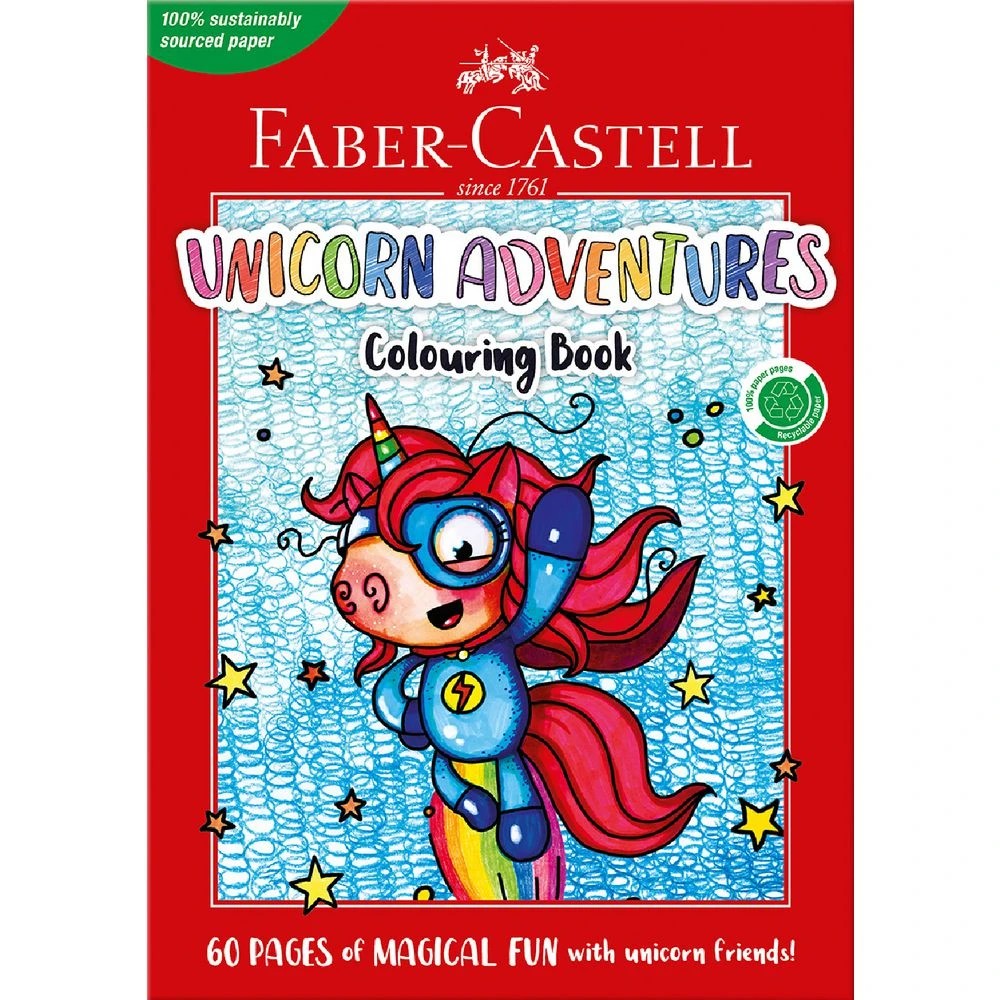 1 Faber-Castell Unicorn Adventures Colouring Book 60 Pages, 1 of 3
