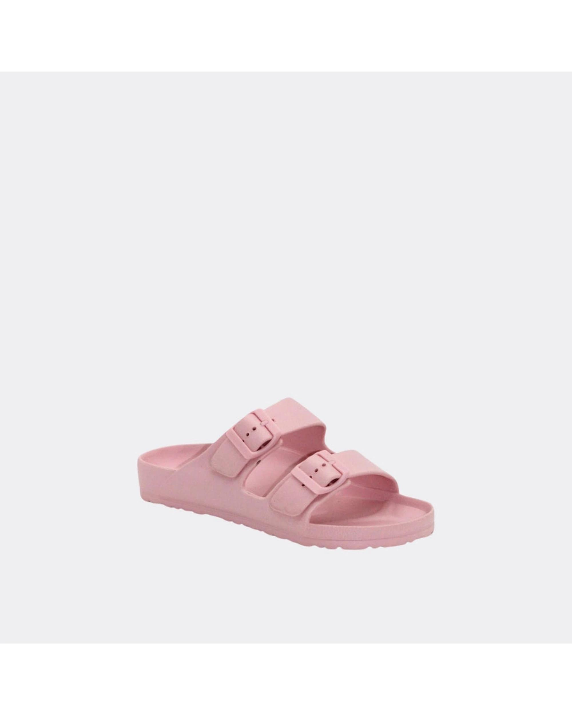 2 Human Shoes Ripe Women's Sandals Double Buckle Super Soft Cool Grey BABY PINK, 2 of 5