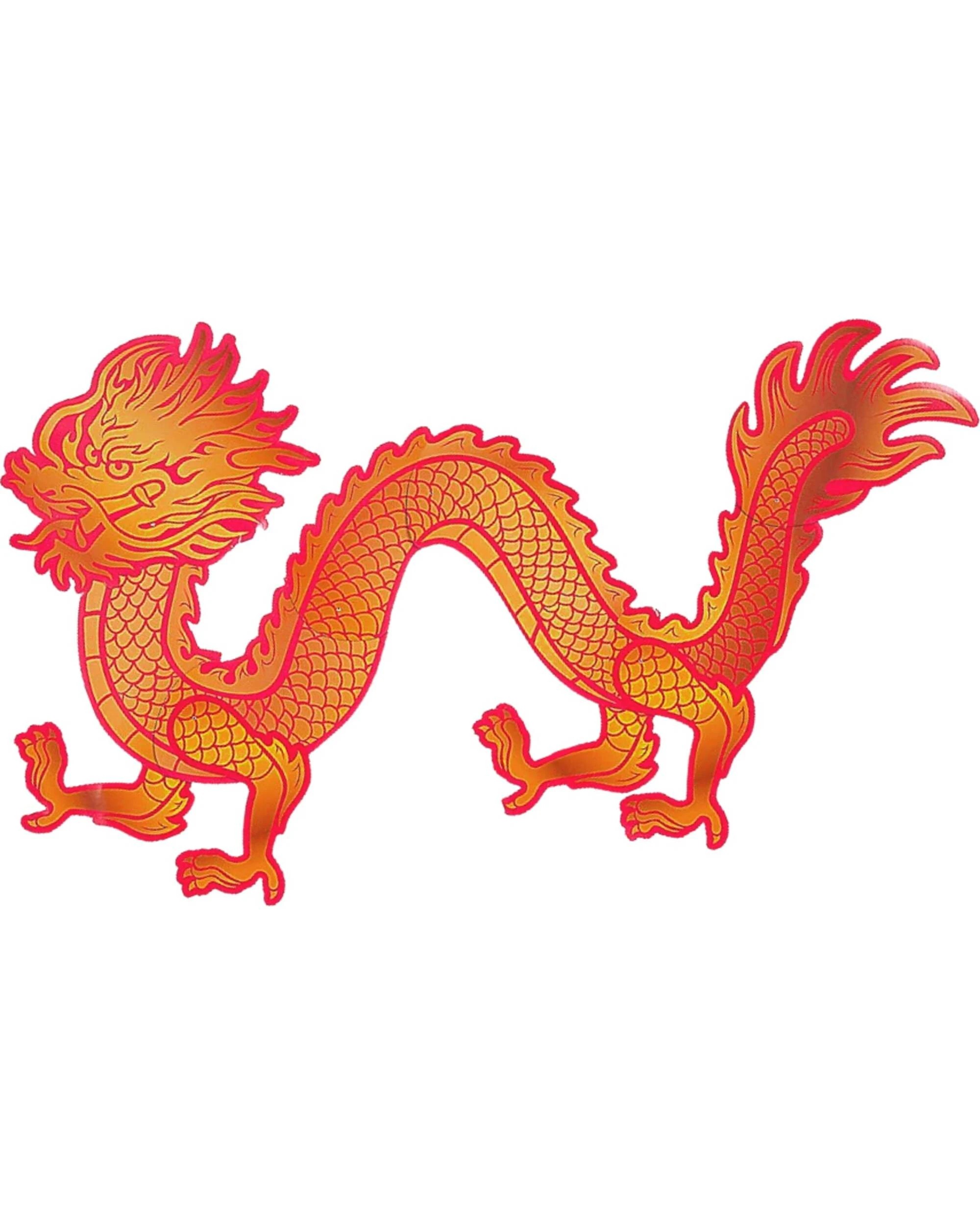1 Partyrama Chinese New Year Dragon Jointed Cardboard Cutout - Red, 1 of 1