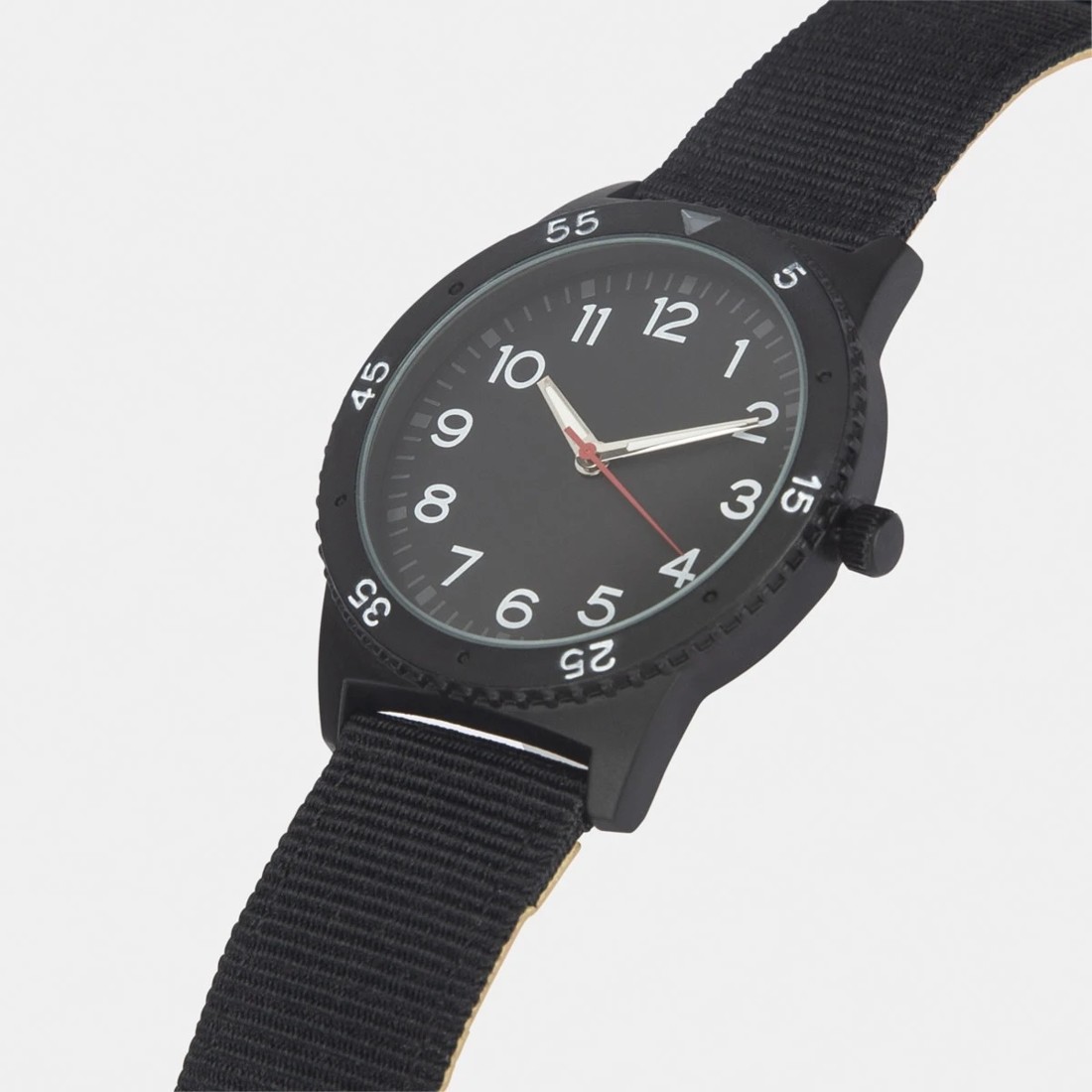 3 Analogue Nylon Band Watch - Black, 3 of 6