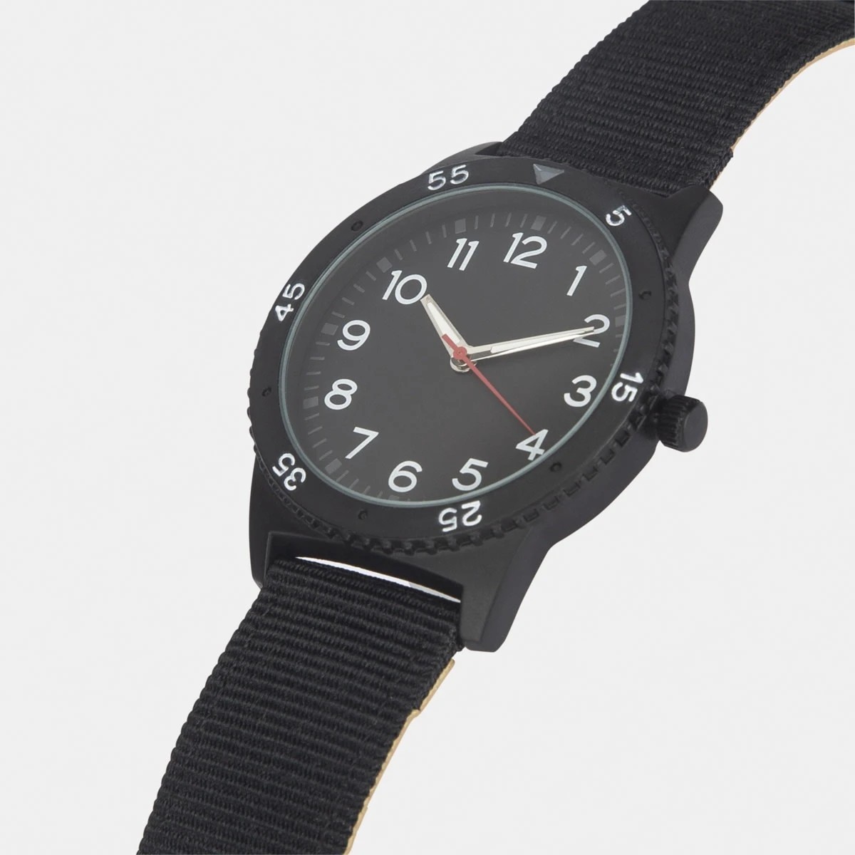 3 Analogue Nylon Band Watch - Black, 3 of 6