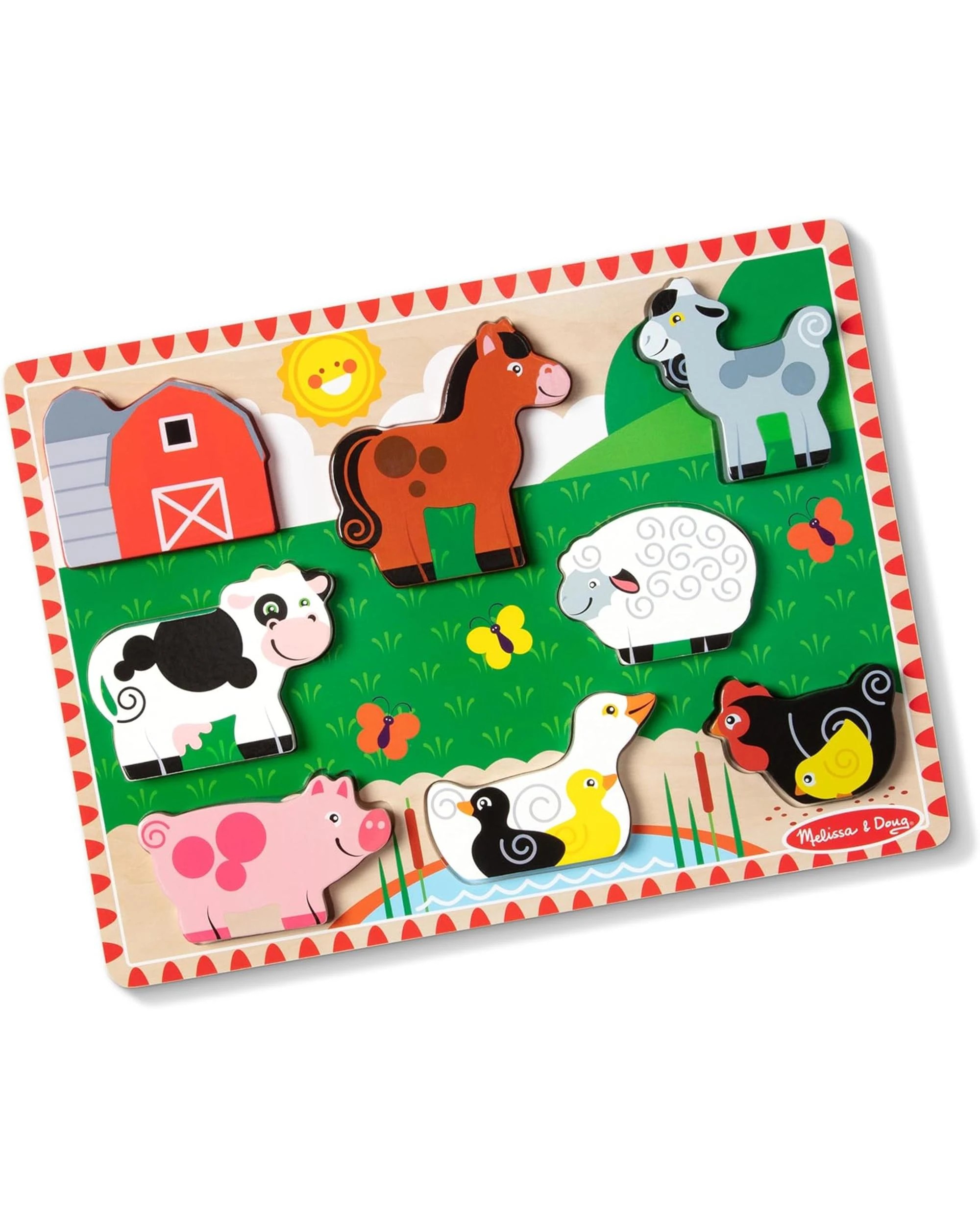 2 Melissa and Doug Farm 8 Piece Chunky Jigsaw Puzzle, 2 of 3