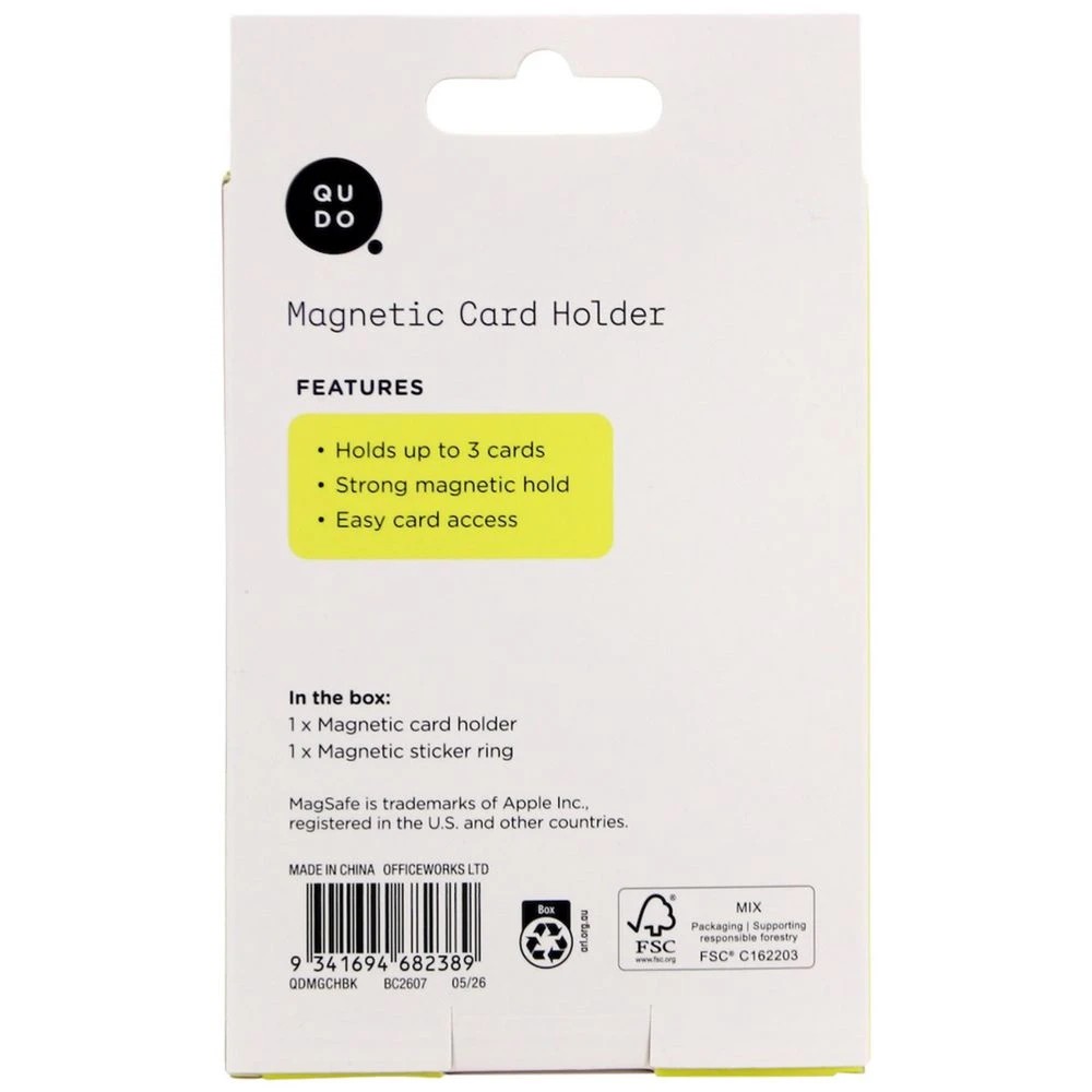 7 Qudo Magnetic Card Holder Black, 7 of 7