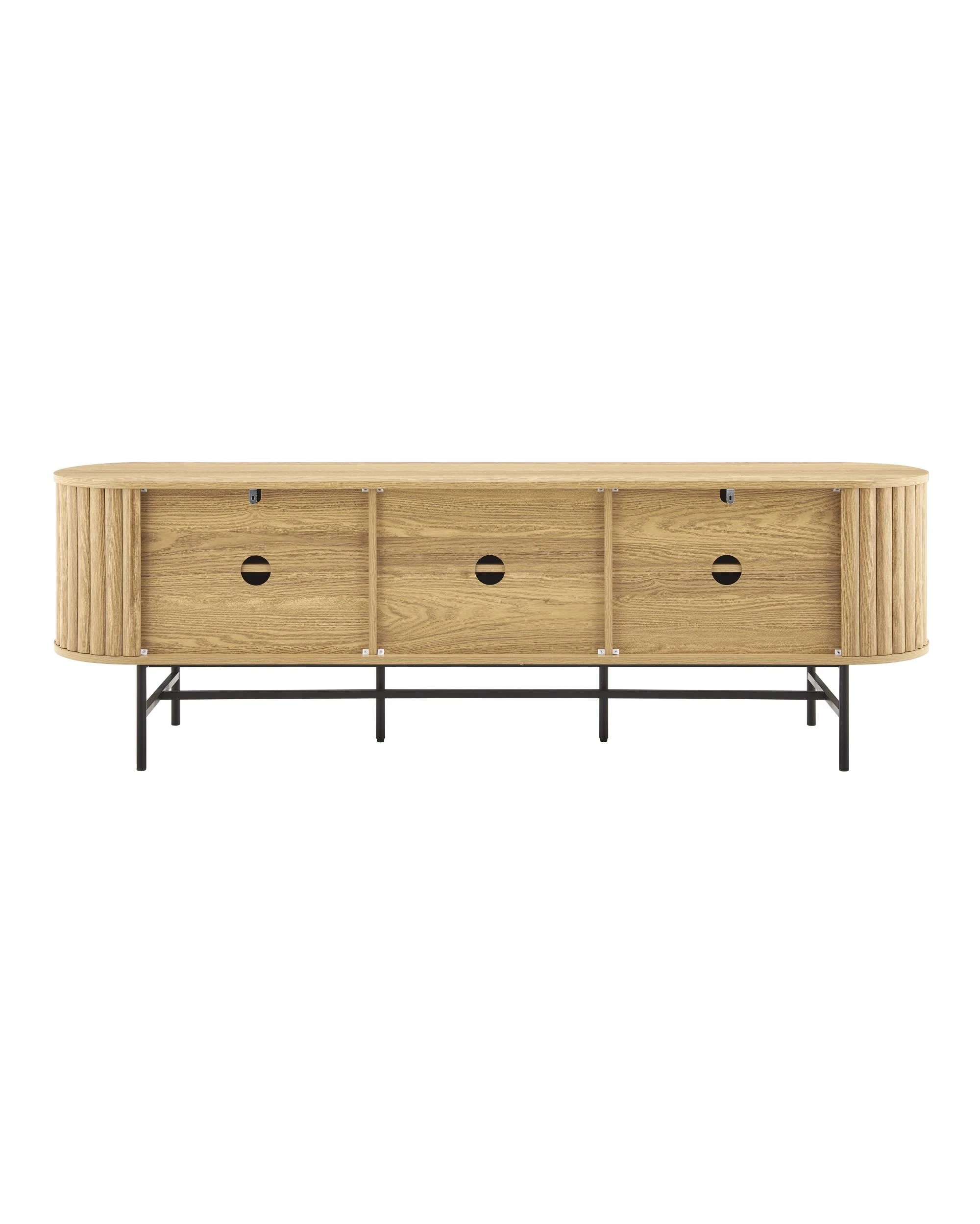 4 Kodu TV Entertainment Unit Lowline 4 Doors 180cm Oak - Natural, 4 of 8