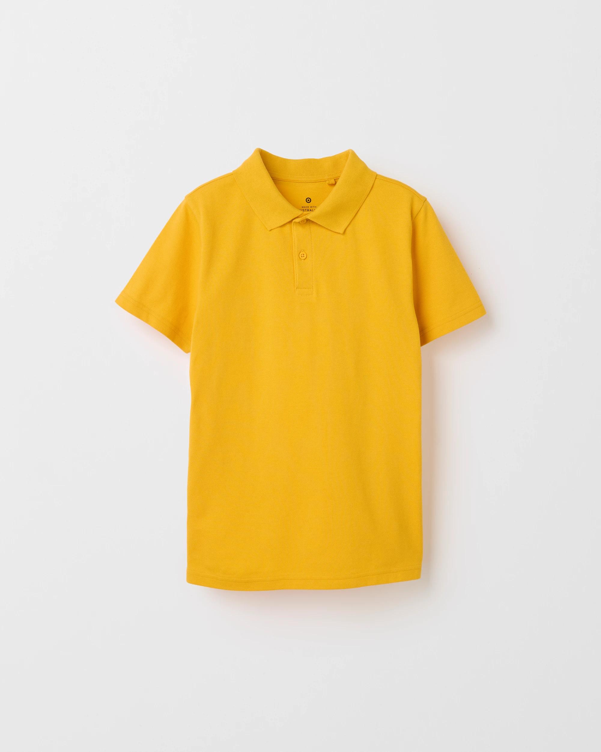 2 Target Australian Cotton 2 Pack Short Sleeve Polo T-Shirt YELLOW, 2 of 3