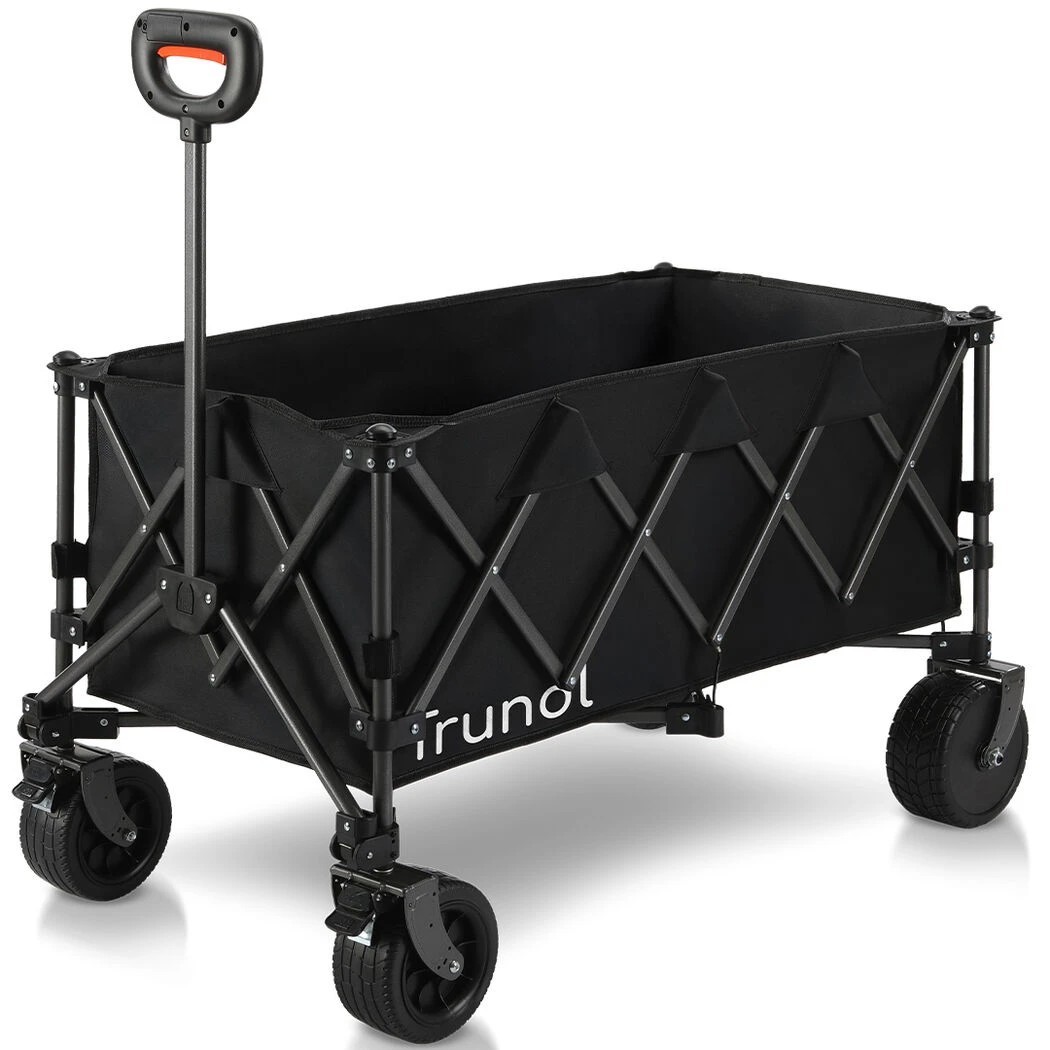 1 Trundl 180L XL Electric Folding Pull Cart - Black, 1 of 1