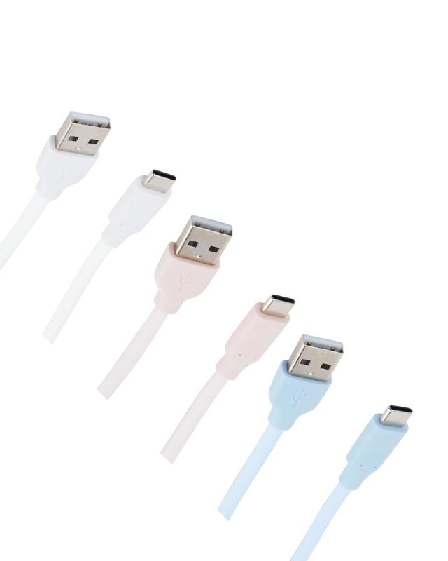 USB-A to USB-C Silicone Charging Cable - Asso