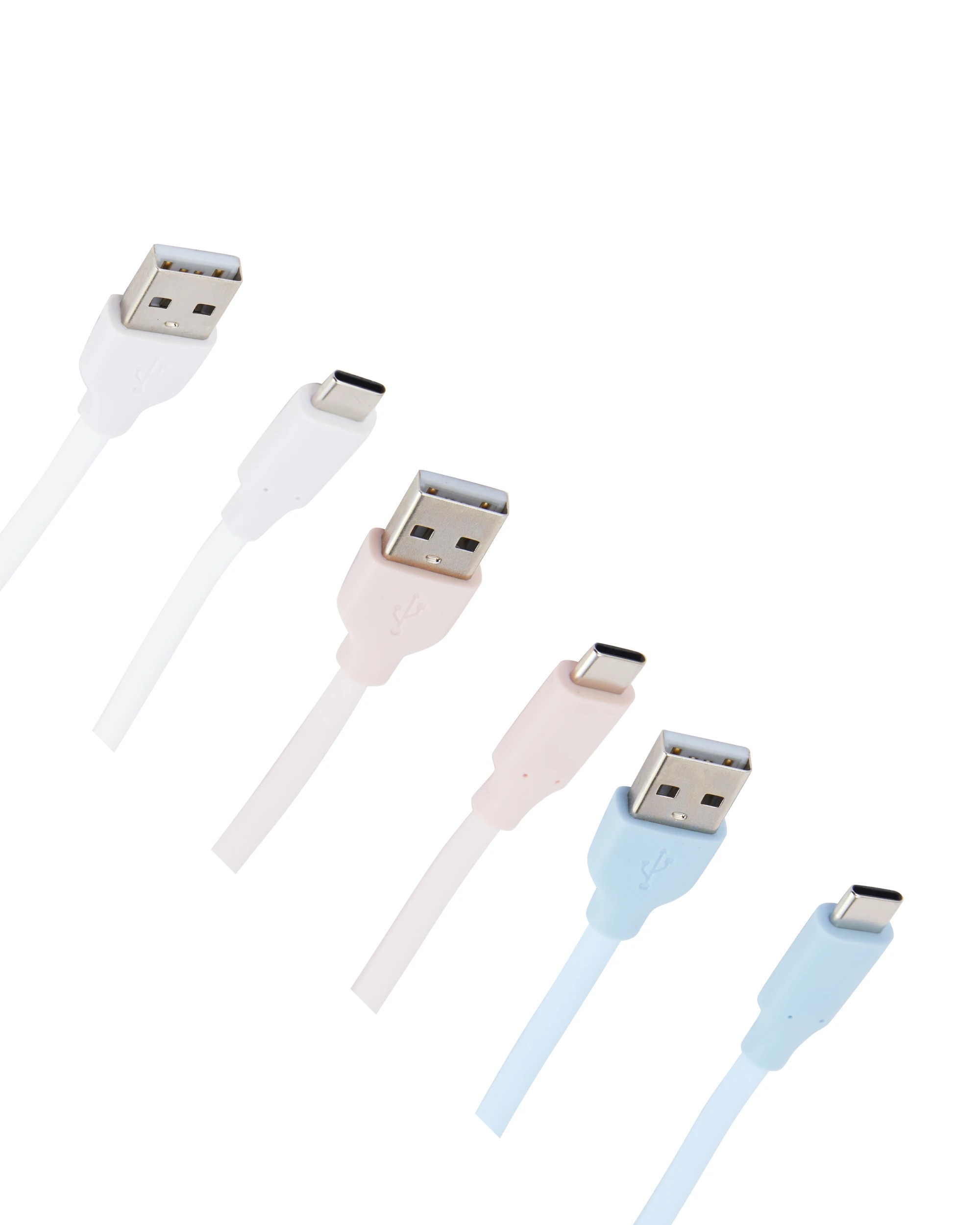 1 USB-A to USB-C Silicone Charging Cable - Assorted, 1 of 6