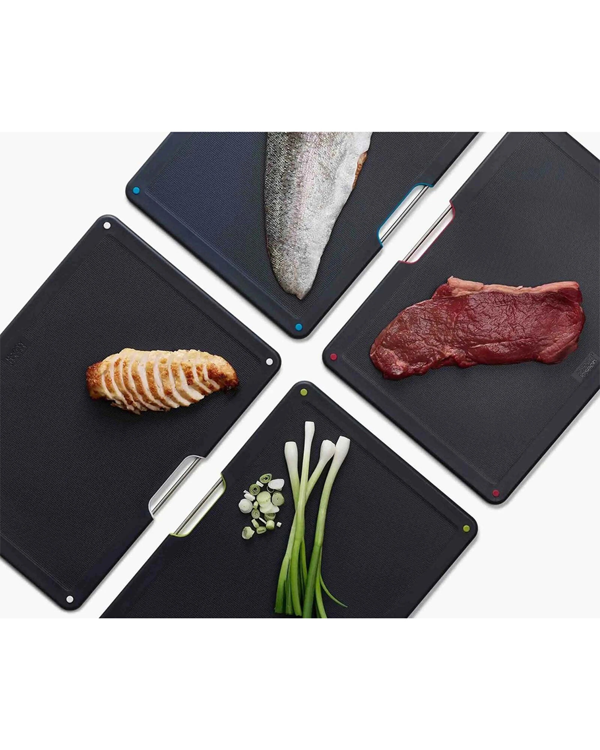 6 Joseph Joseph Folio 4 Piece Steel Chopping Board Set Stainless Steel, 6 of 6