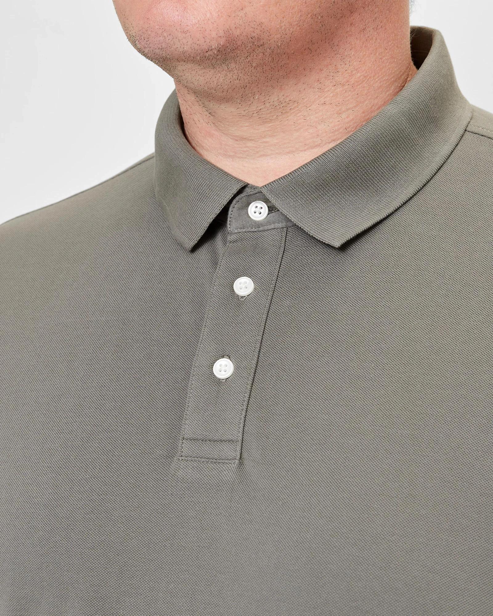 5 Target Man Plus Plus Size Pique Polo Top GUNMETAL, 5 of 5