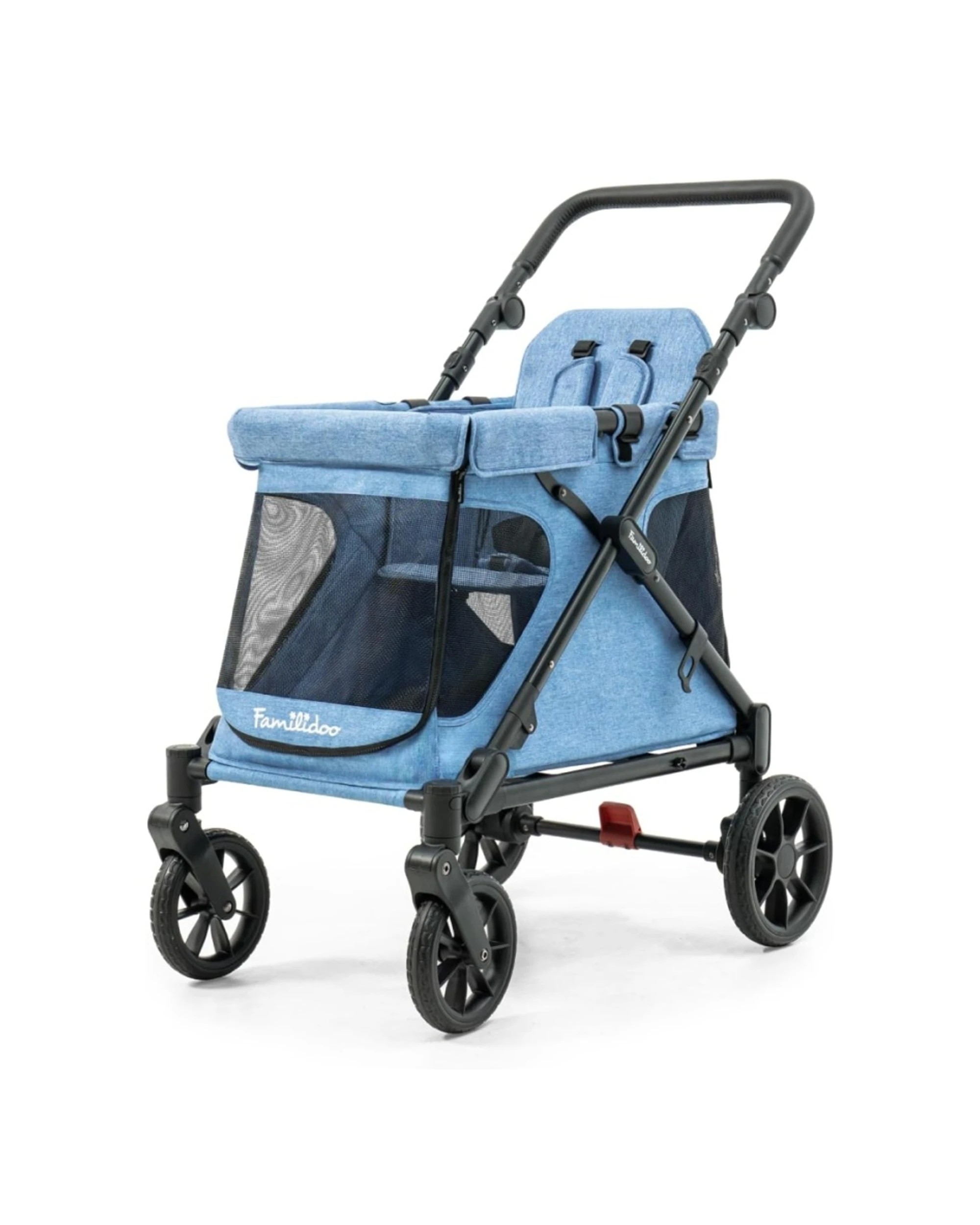 5 Playette Familidoo Q1 2.0 Wagon Stroller Lightweight Denim - Blue, 5 of 6