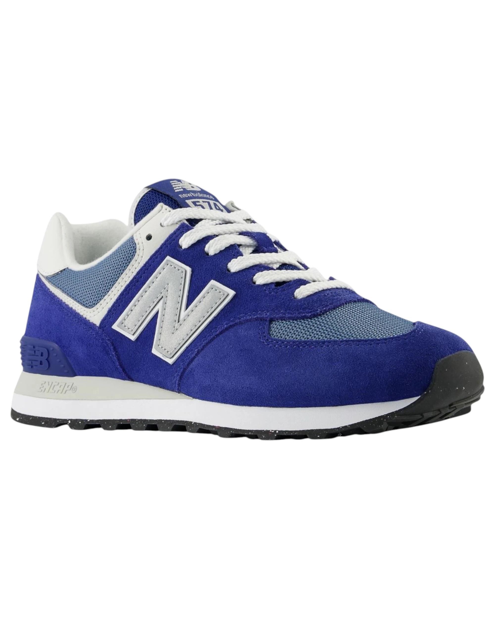 7 New Balance Mens 574 Navy/ White Athletic Shoes NAVY/WHITE, 7 of 8