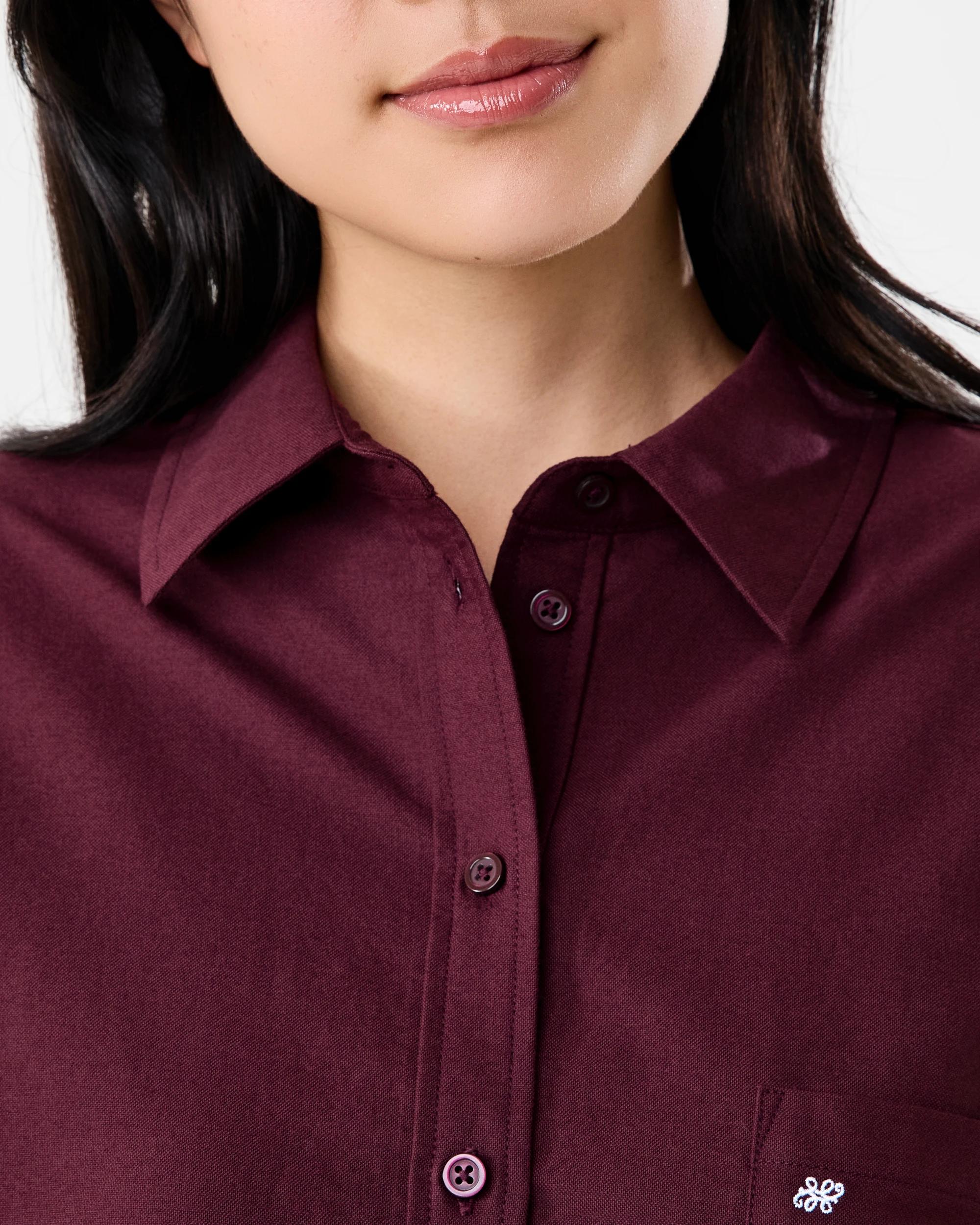 6 Long Sleeve Oxford Shirt Red Royale, 6 of 7