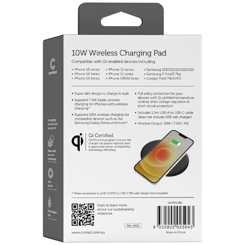 4 Comsol 10W Wireless Charge Pad Black, 4 of 4