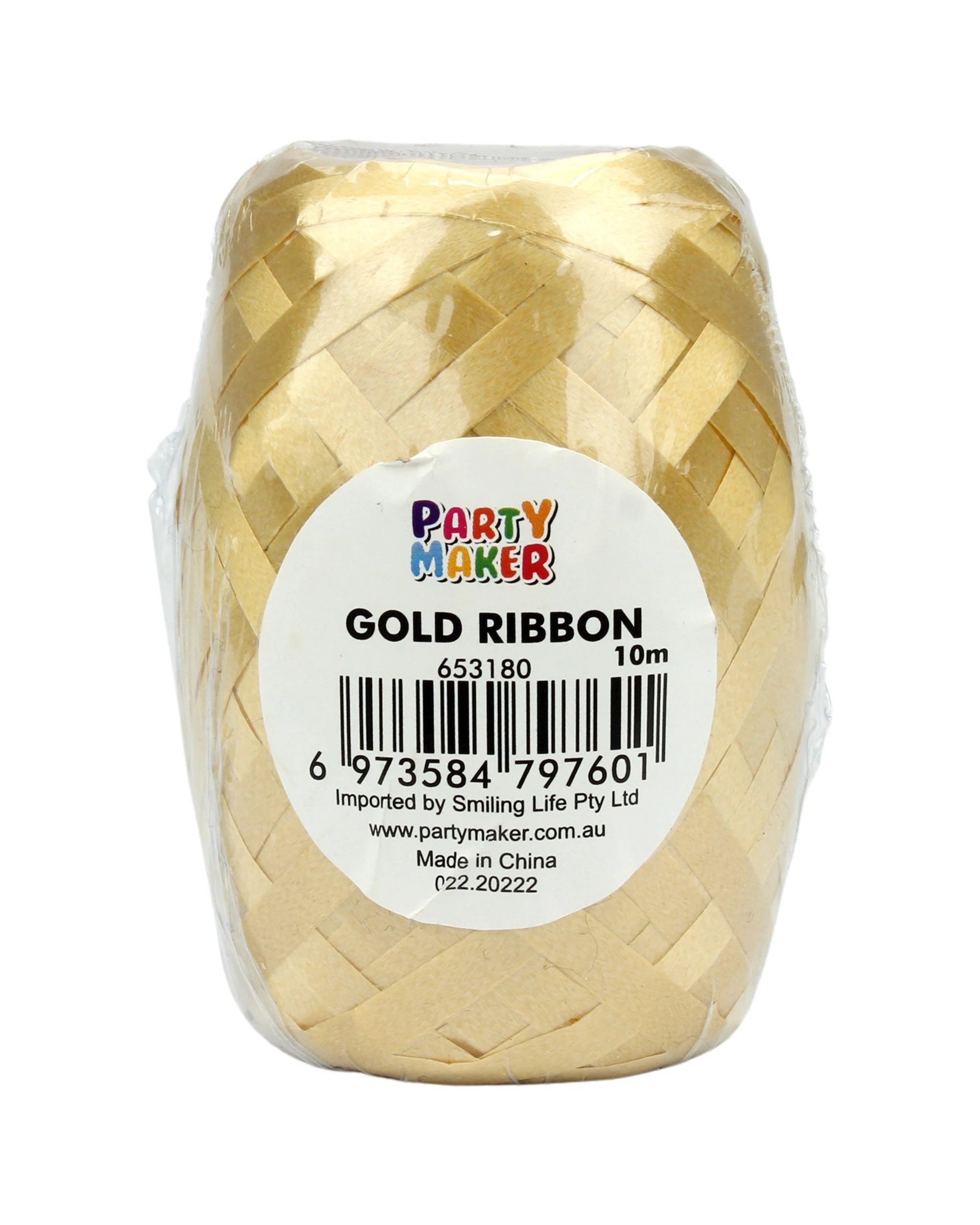 1 Party Maker Curling Ribbon 10m - Gold, 1 of 1