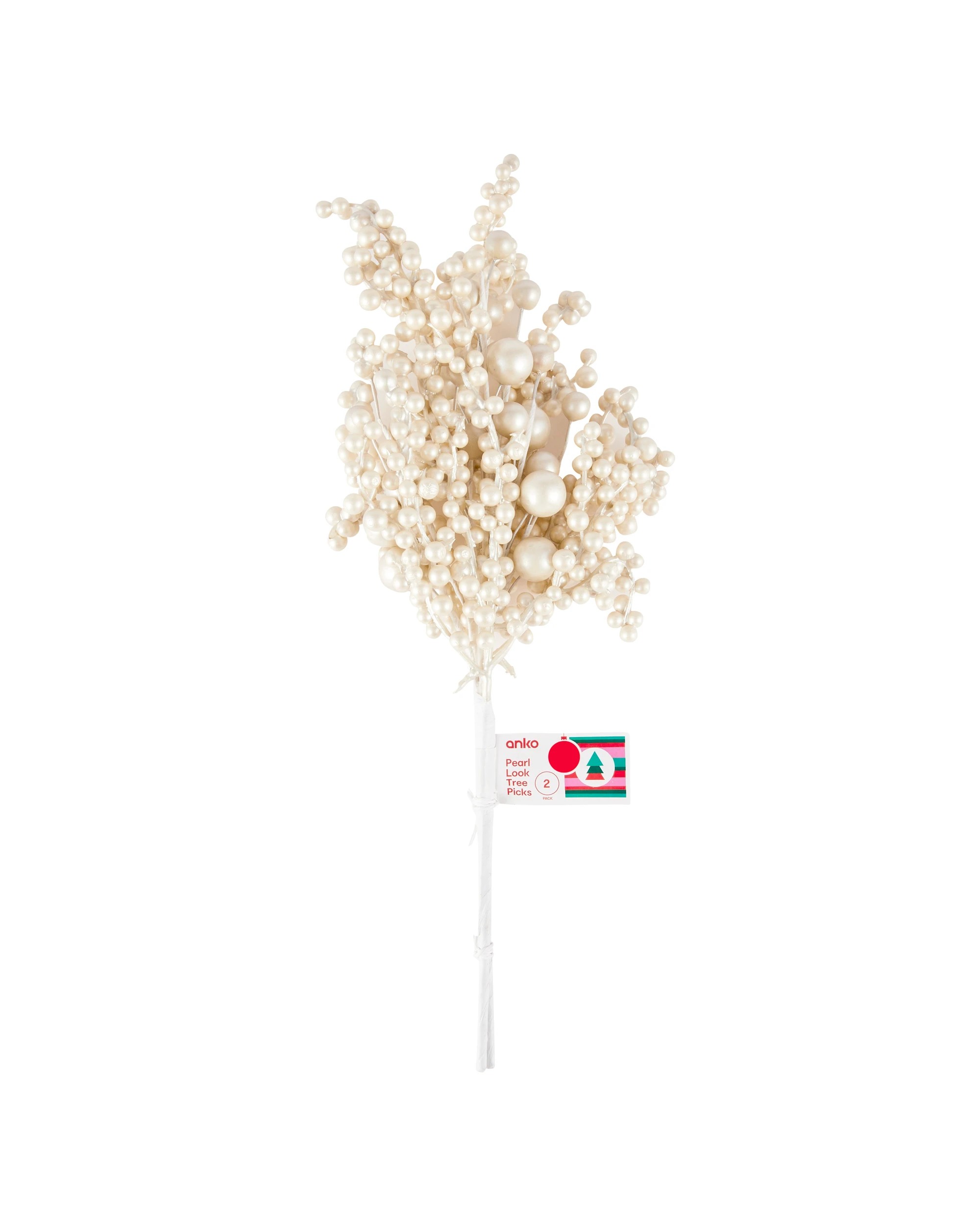 3 2 Pack Pearl Look Tree Picks, 3 of 3