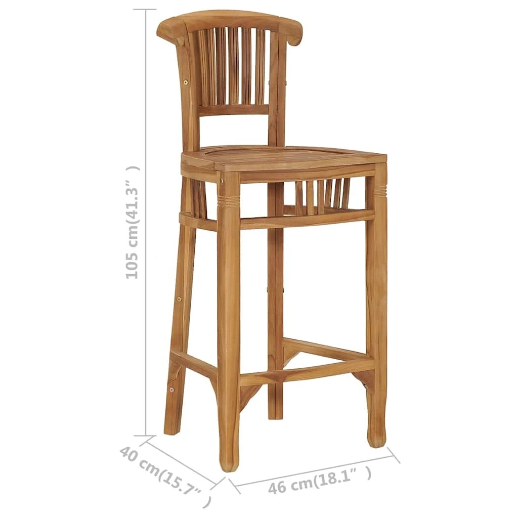 7 vidaXL Bar chair Footrest - Brown, 7 of 7