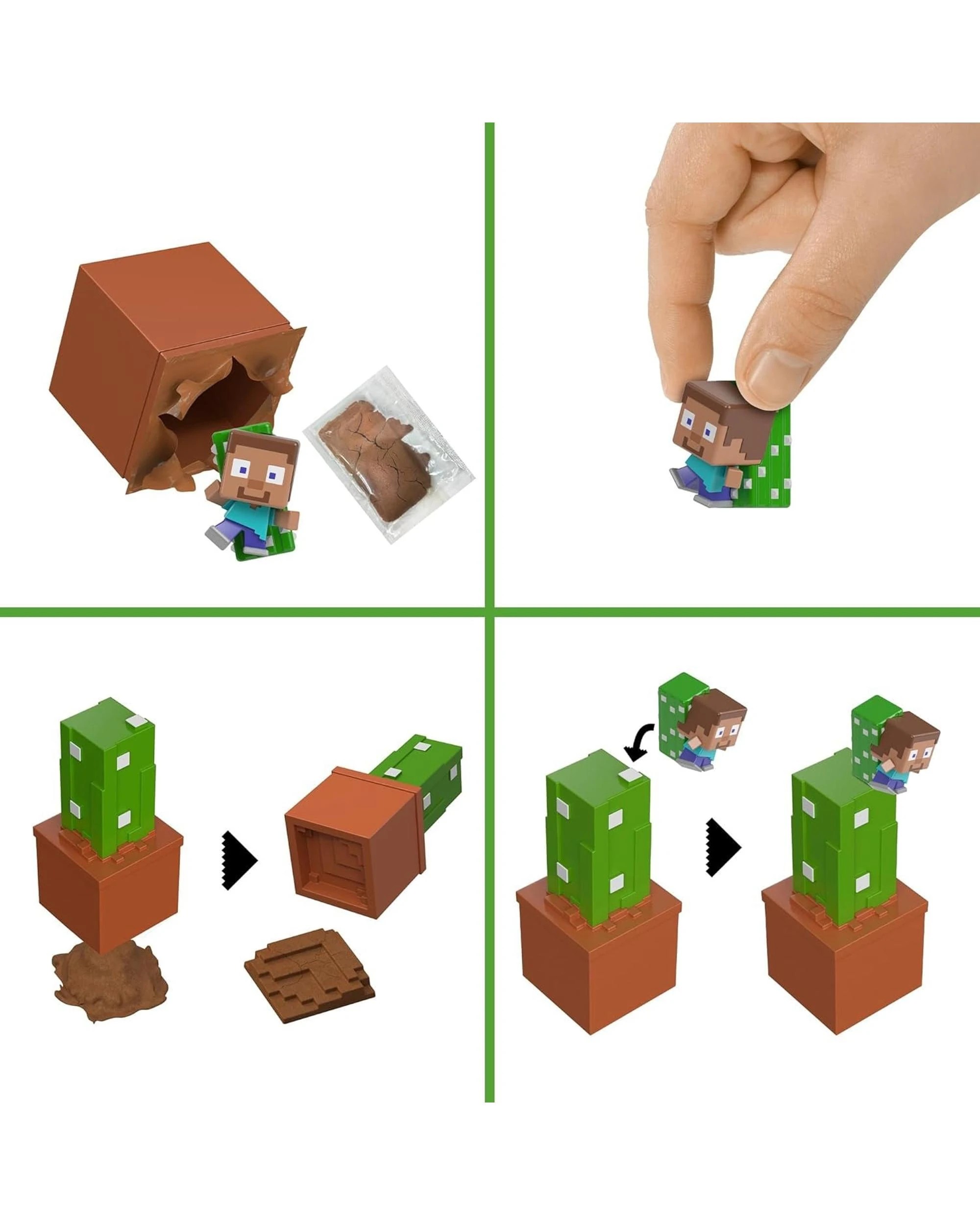3 Minecraft Mini Mode Bloom Blocks Capsule - Cactus, 3 of 3