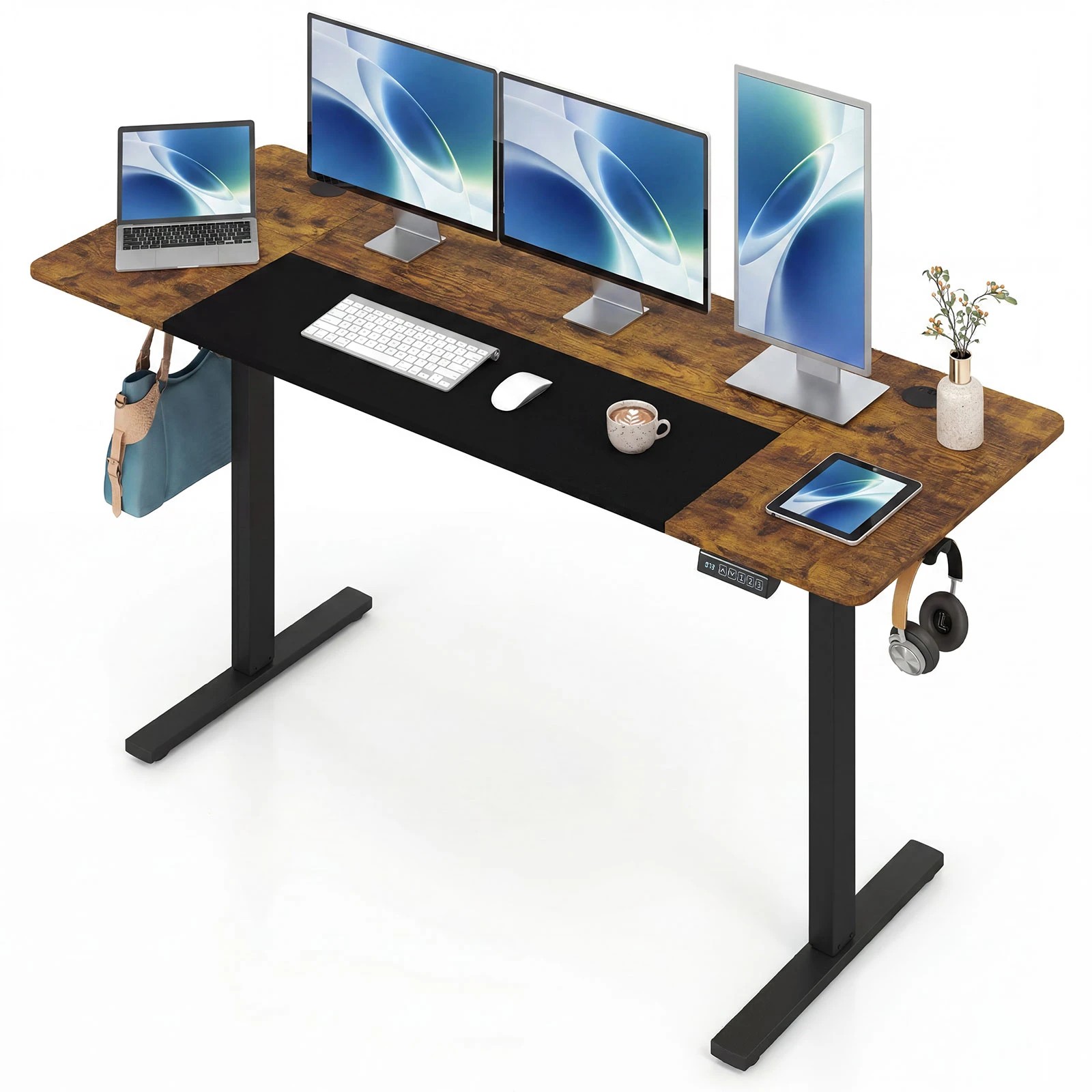 6 Costway 160 x 60cm Electric Standing Desk Adjustable Sit Stand Computer Desk - Multi, 6 of 6