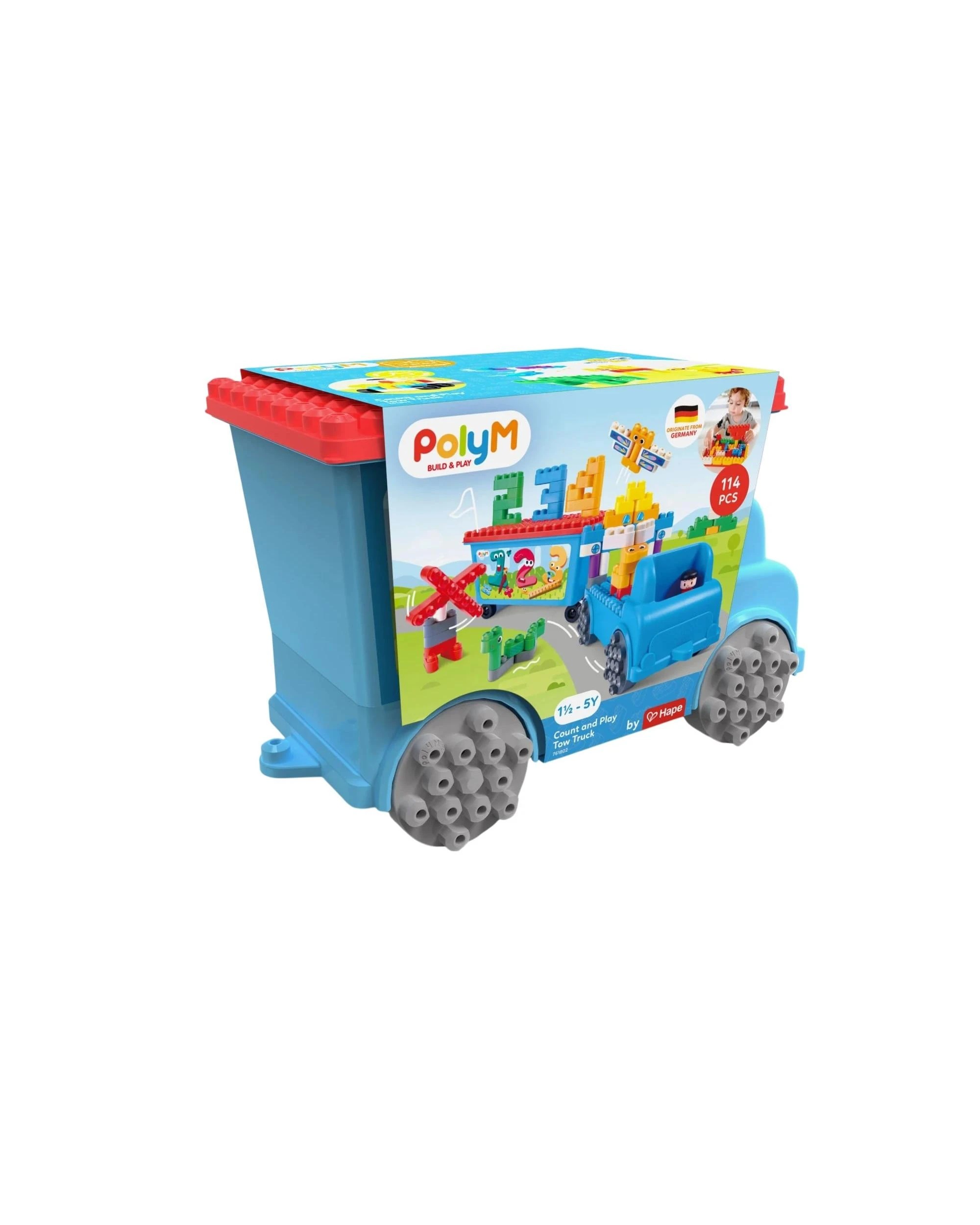 1 Hape PolyM Count and Play Tow Truck, 1 of 4